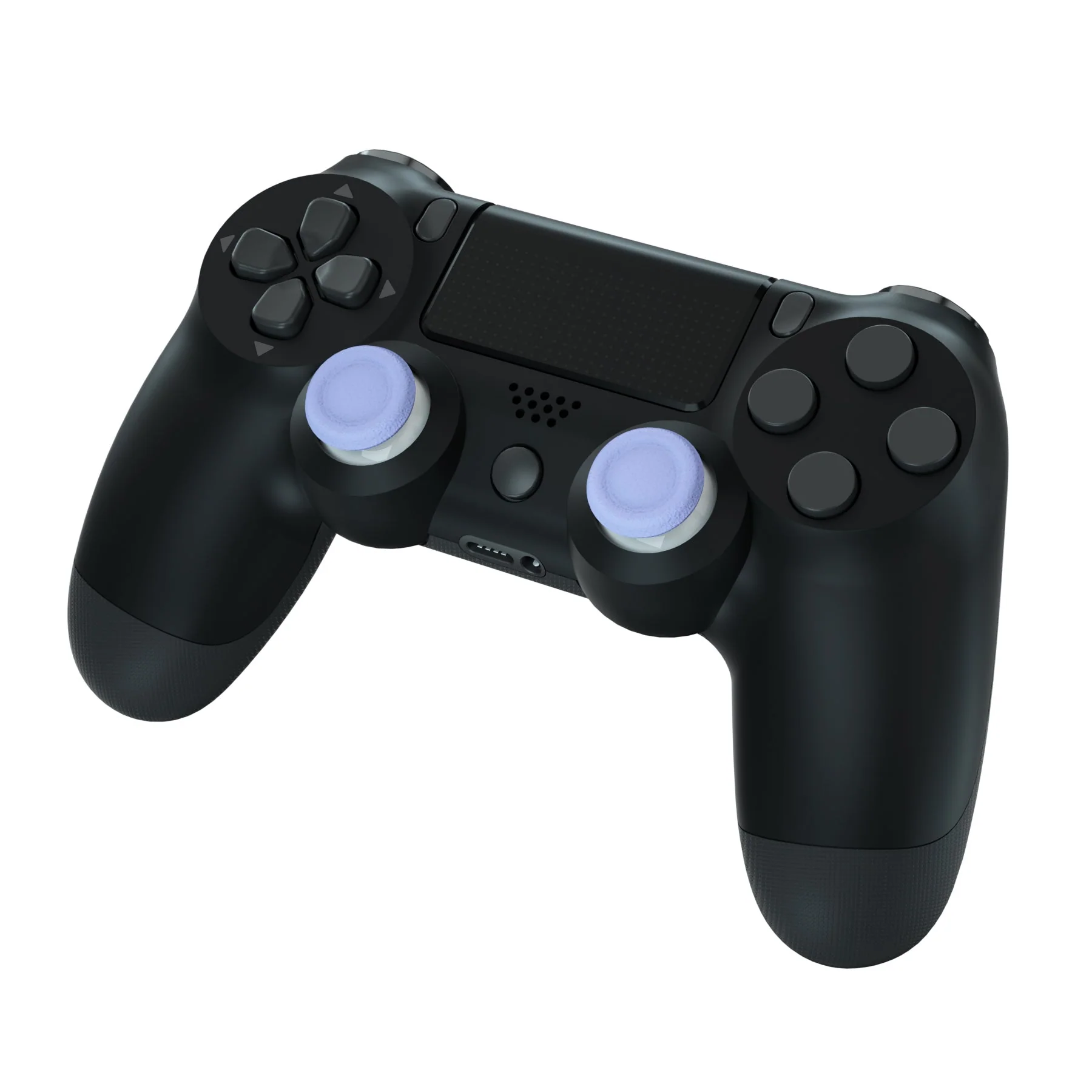 eXtremeRate Dual-Color Replacement 3D Joystick Thumbsticks Compatible with PS4 Slim Pro Controller - Light Violet & White - Image 4