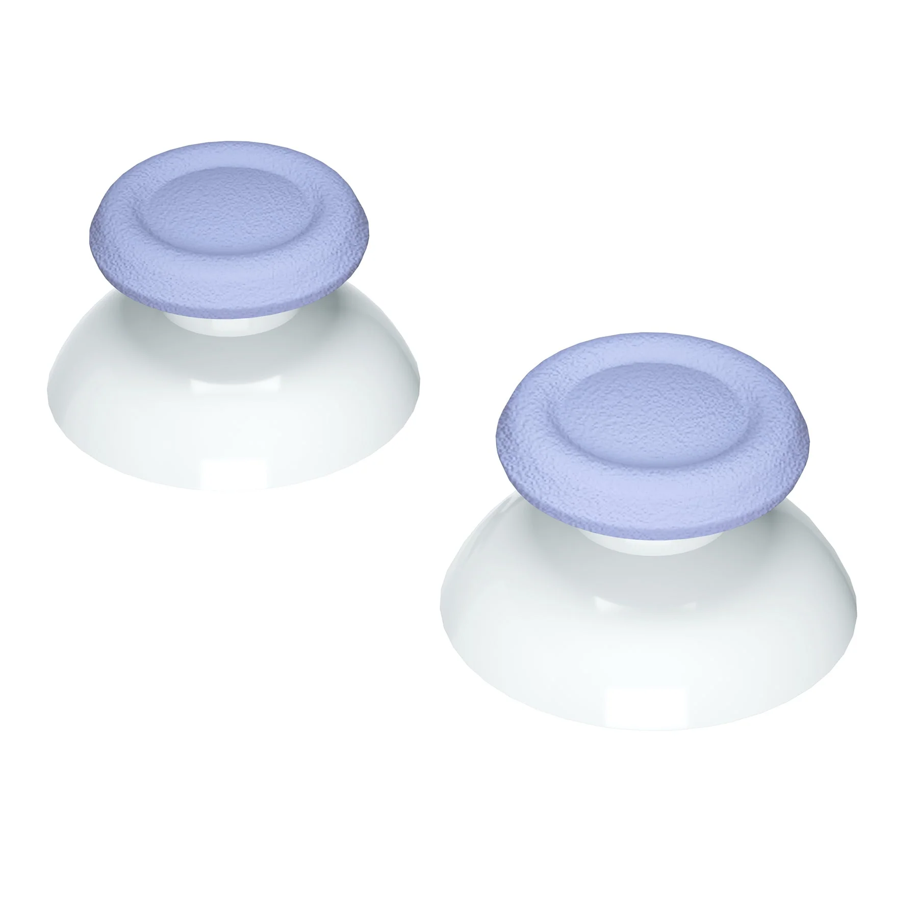 eXtremeRate Dual-Color Replacement 3D Joystick Thumbsticks Compatible with PS4 Slim Pro Controller - Light Violet & White - Image 7
