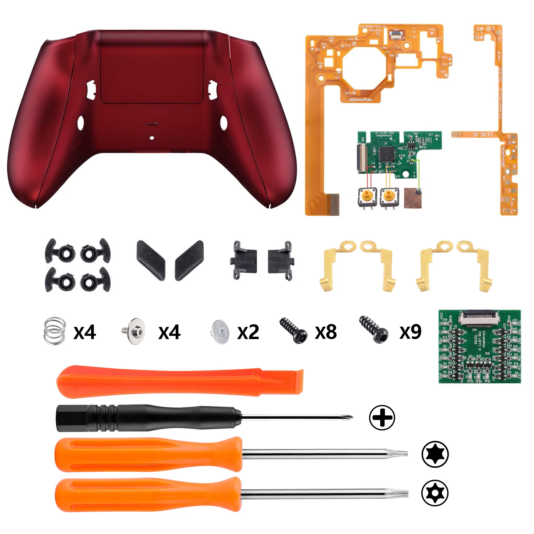 eXtremeRate Lofty Remappable Remap & Trigger Stop Kit for Xbox One X & S Controller - Scarlet Red - Image 2