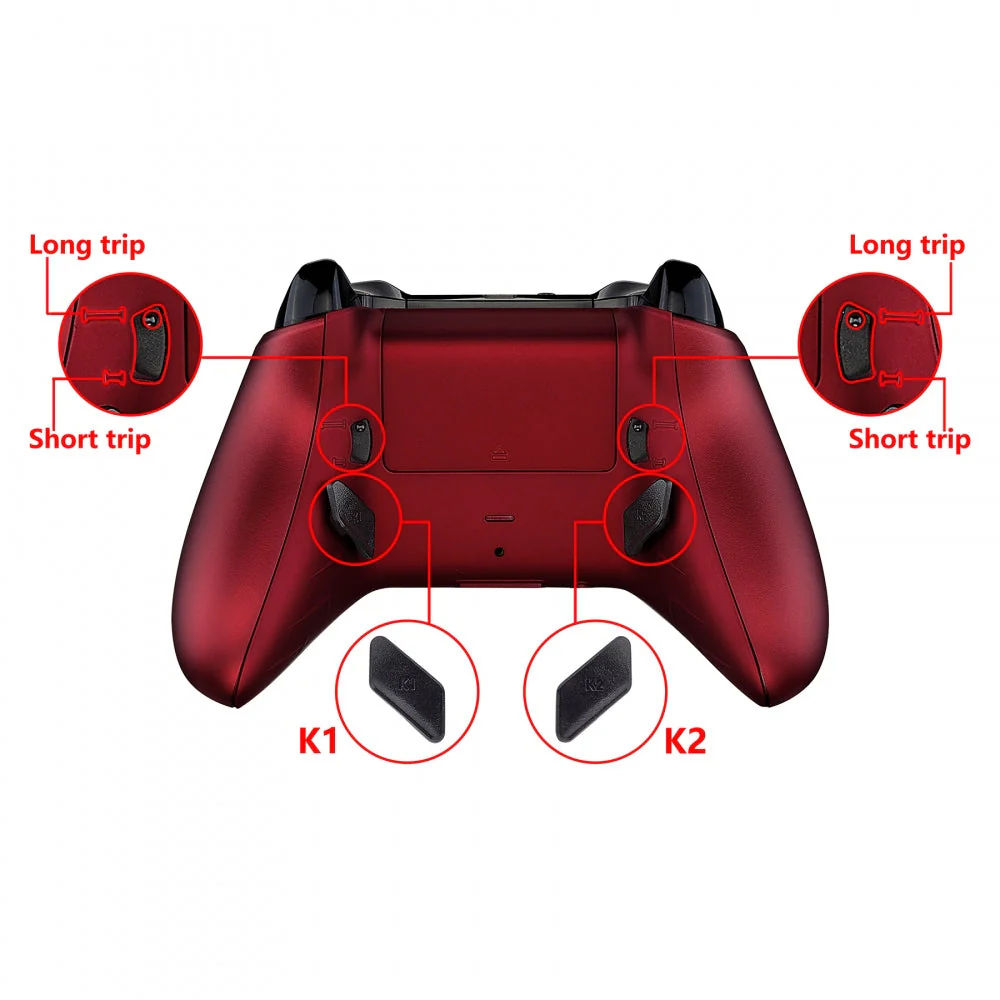 eXtremeRate Lofty Remappable Remap & Trigger Stop Kit for Xbox One X & S Controller - Scarlet Red - Image 5