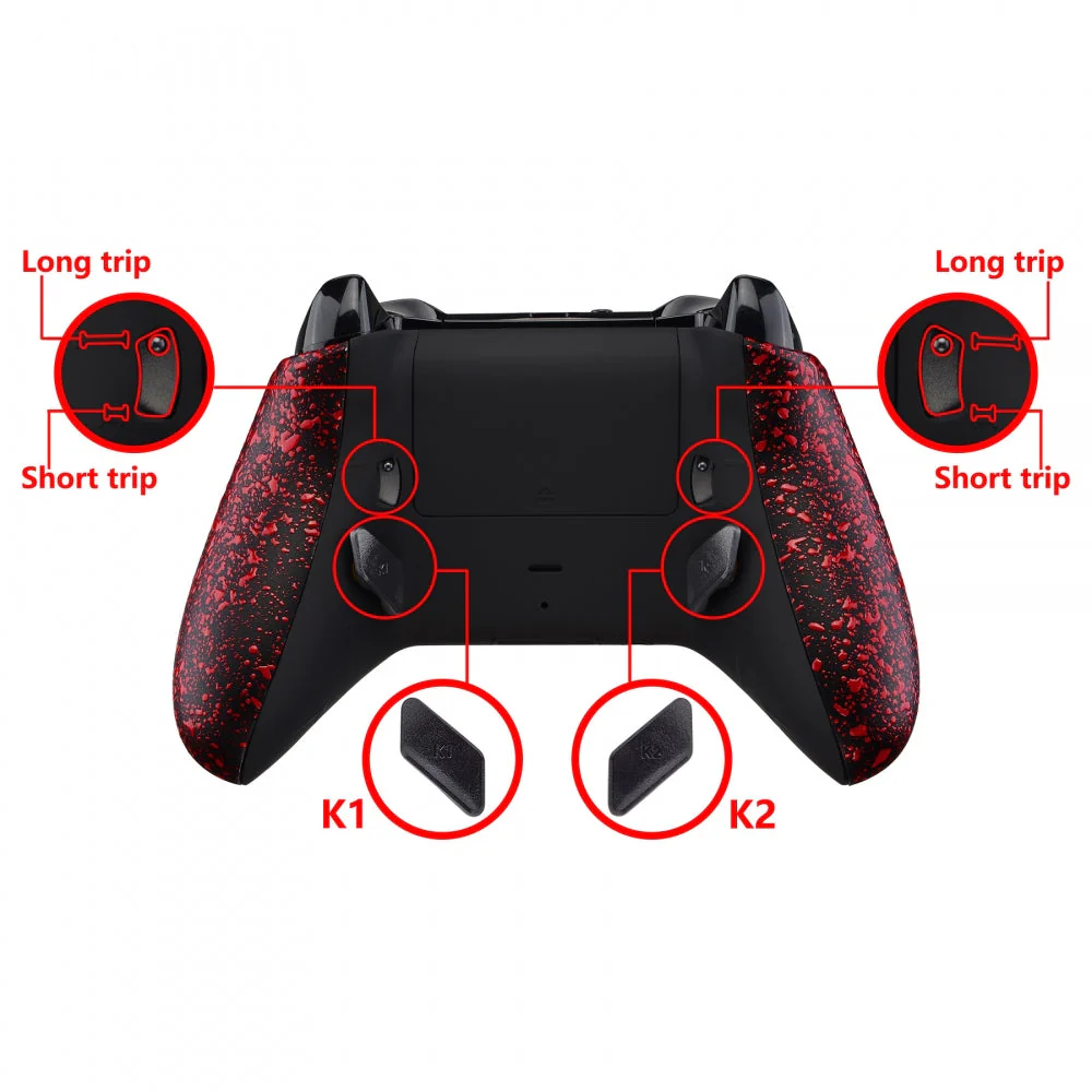 eXtremeRate Lofty Remappable Remap & Trigger Stop Kit for Xbox One X & S Controller - Textured Red - Image 5