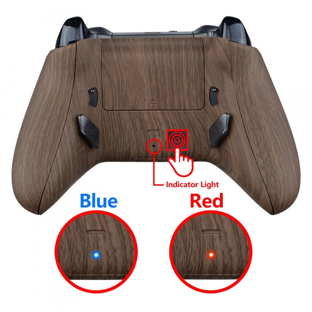 eXtremeRate Lofty Remappable Remap & Trigger Stop Kit for Xbox One X & S Controller - Wood Grain - Image 6