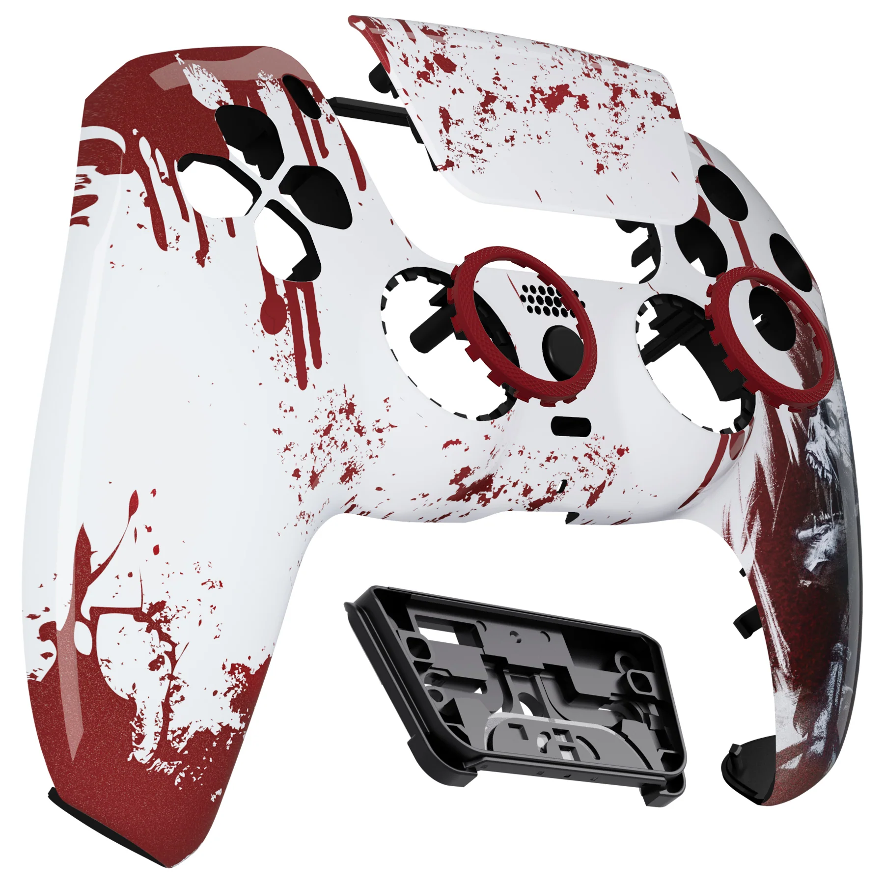 eXtremeRate LUNA Redesigned Replacement Front Shell with Touchpad Compatible with PS5 Controller BDM-010/020/030/040/050/060 - Blood Zombie - Image 10