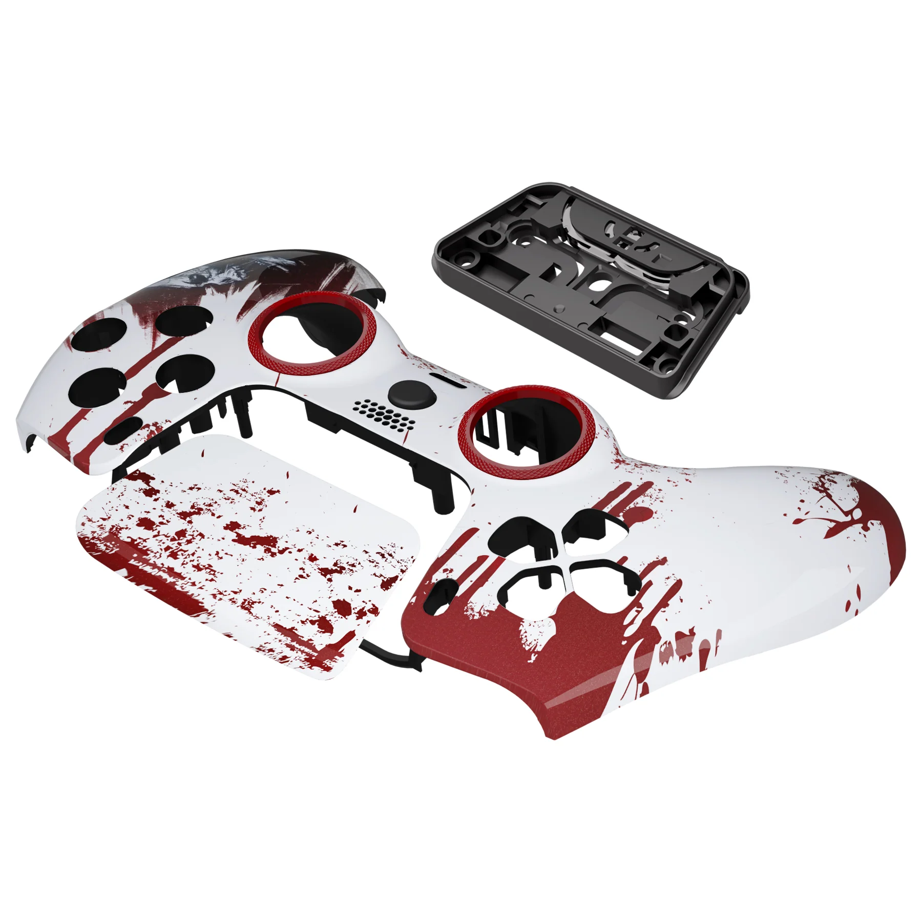 eXtremeRate LUNA Redesigned Replacement Front Shell with Touchpad Compatible with PS5 Controller BDM-010/020/030/040/050/060 - Blood Zombie - Image 12