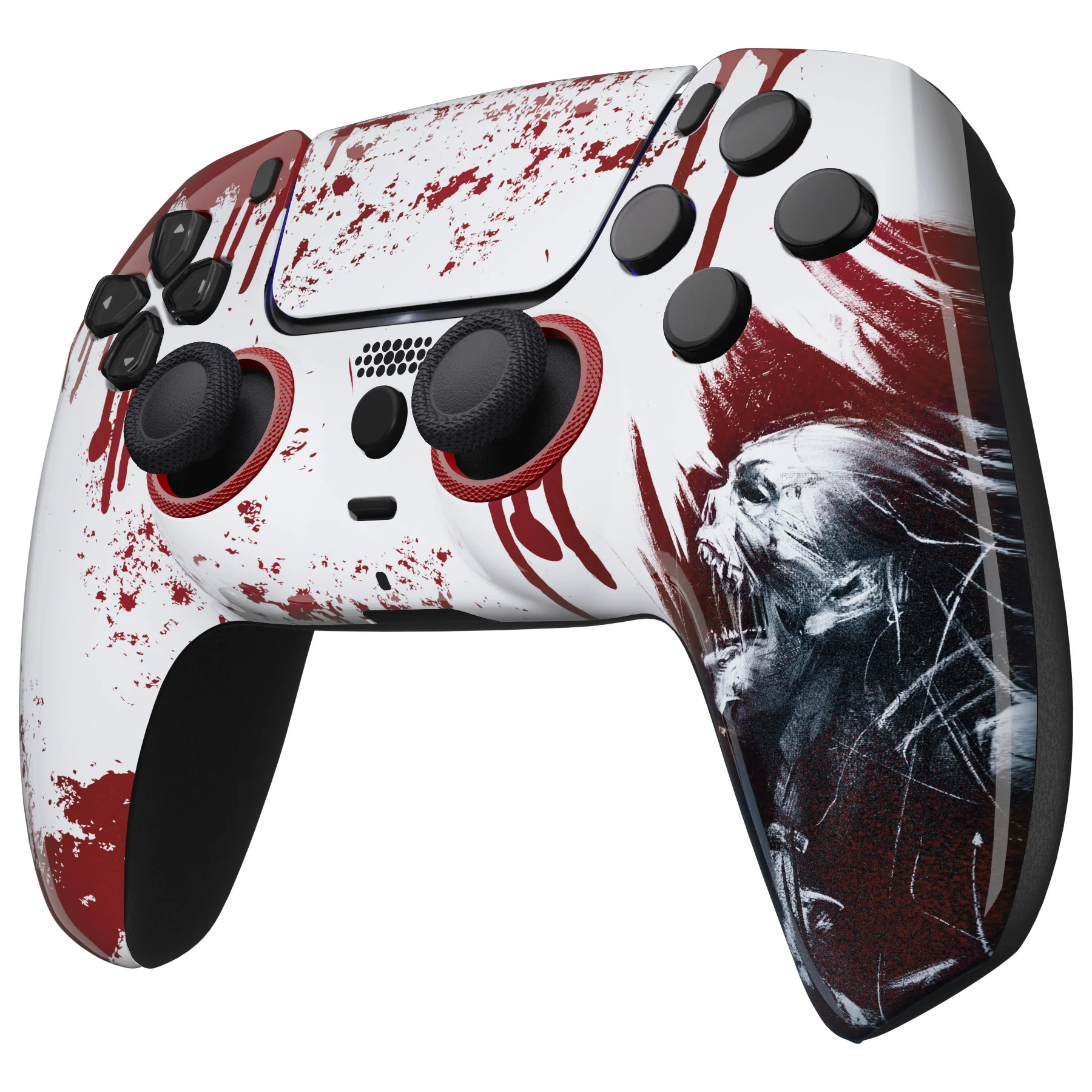 eXtremeRate LUNA Redesigned Replacement Front Shell with Touchpad Compatible with PS5 Controller BDM-010/020/030/040/050/060 - Blood Zombie - Image 5