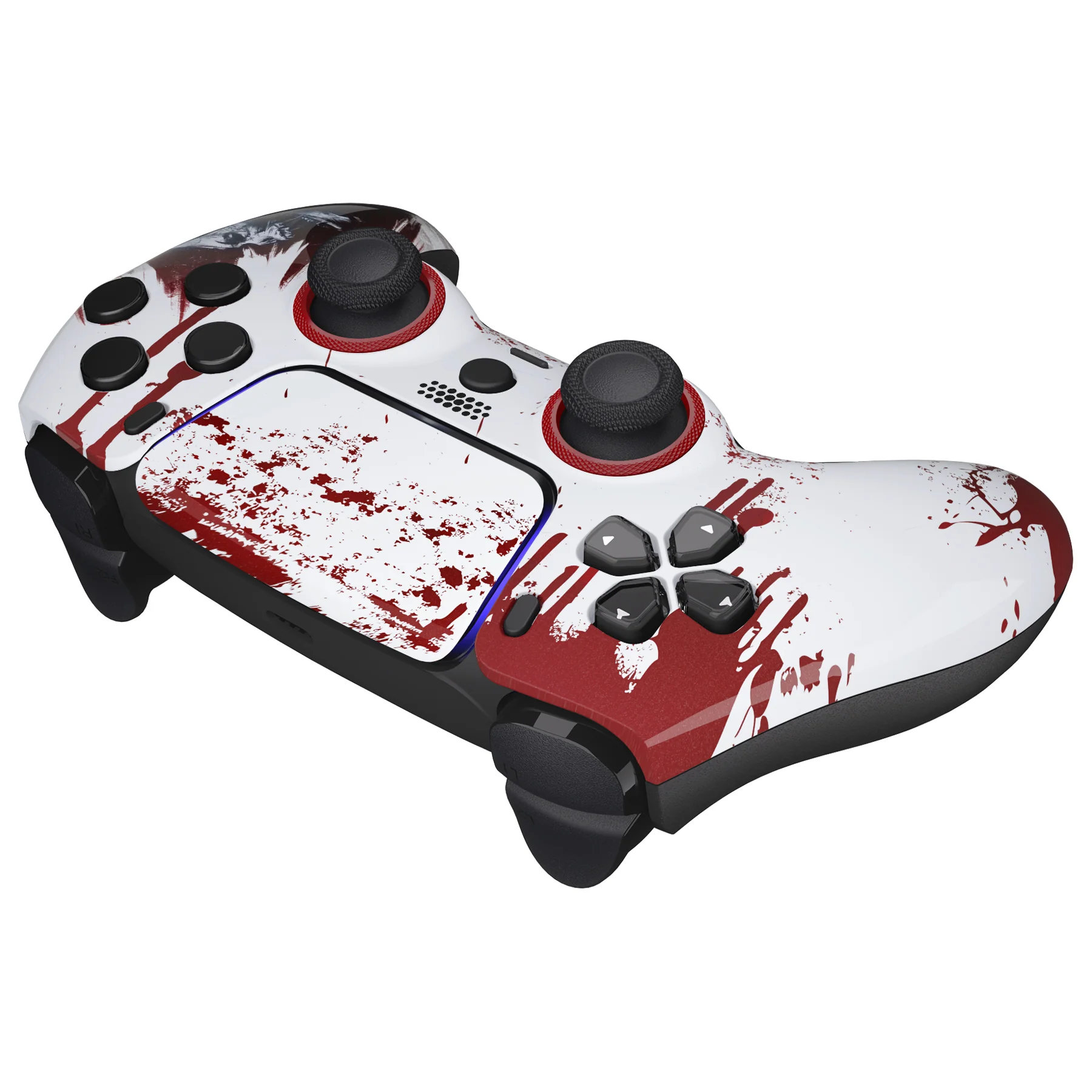 eXtremeRate LUNA Redesigned Replacement Front Shell with Touchpad Compatible with PS5 Controller BDM-010/020/030/040/050/060 - Blood Zombie - Image 7