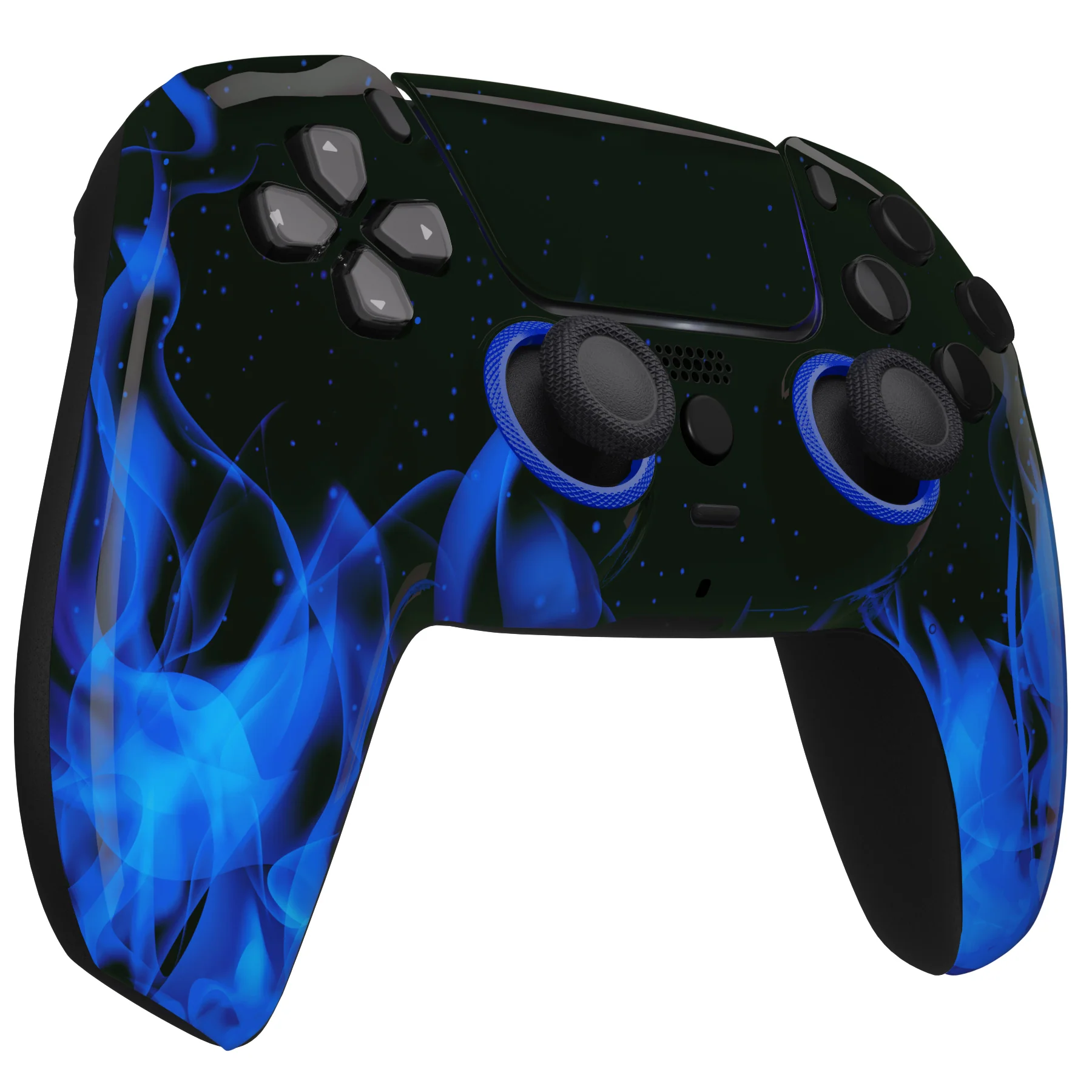 eXtremeRate LUNA Redesigned Replacement Front Shell with Touchpad Compatible with PS5 Controller BDM-010/020/030/040/050/060 - Blue Flame - Image 6