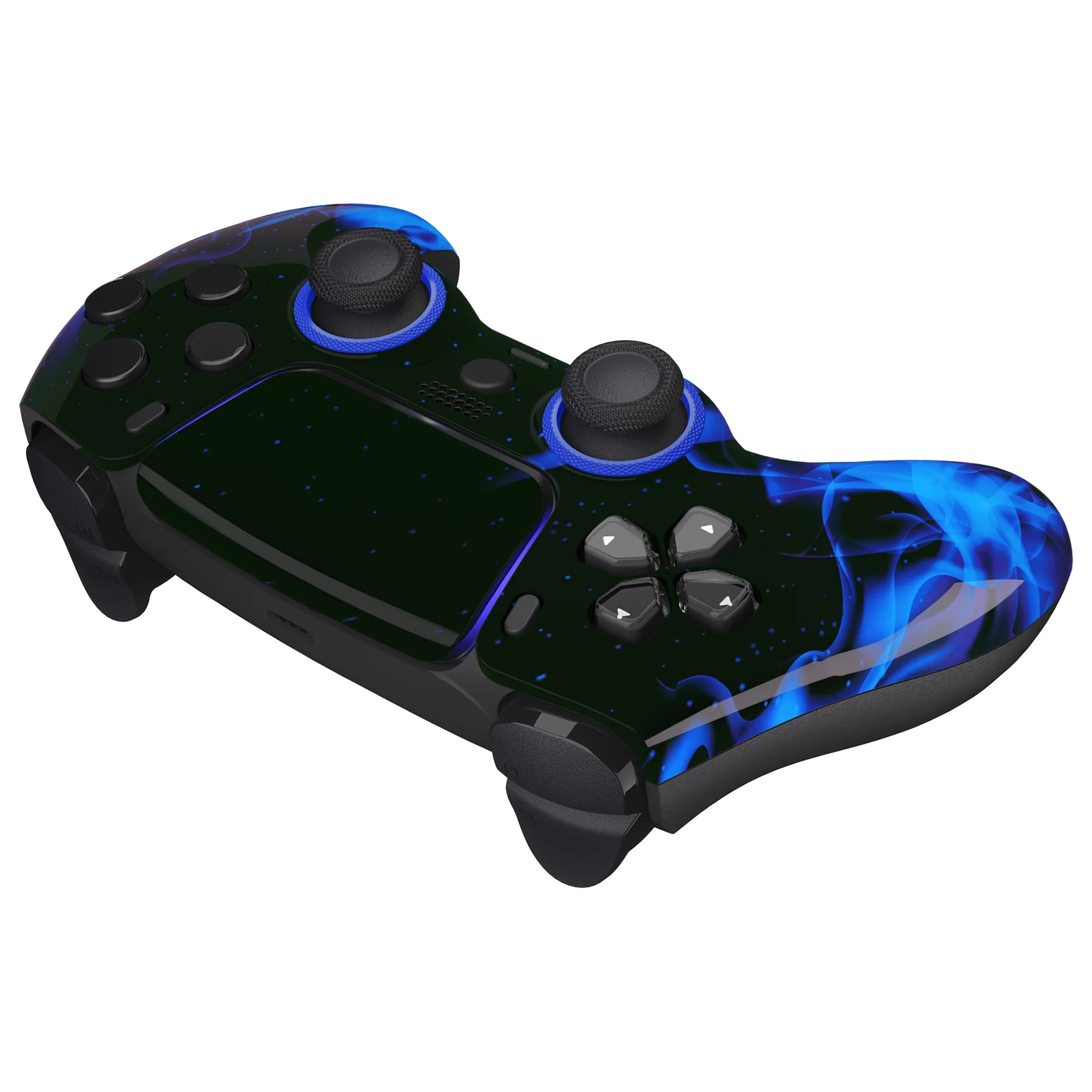 eXtremeRate LUNA Redesigned Replacement Front Shell with Touchpad Compatible with PS5 Controller BDM-010/020/030/040/050/060 - Blue Flame - Image 7