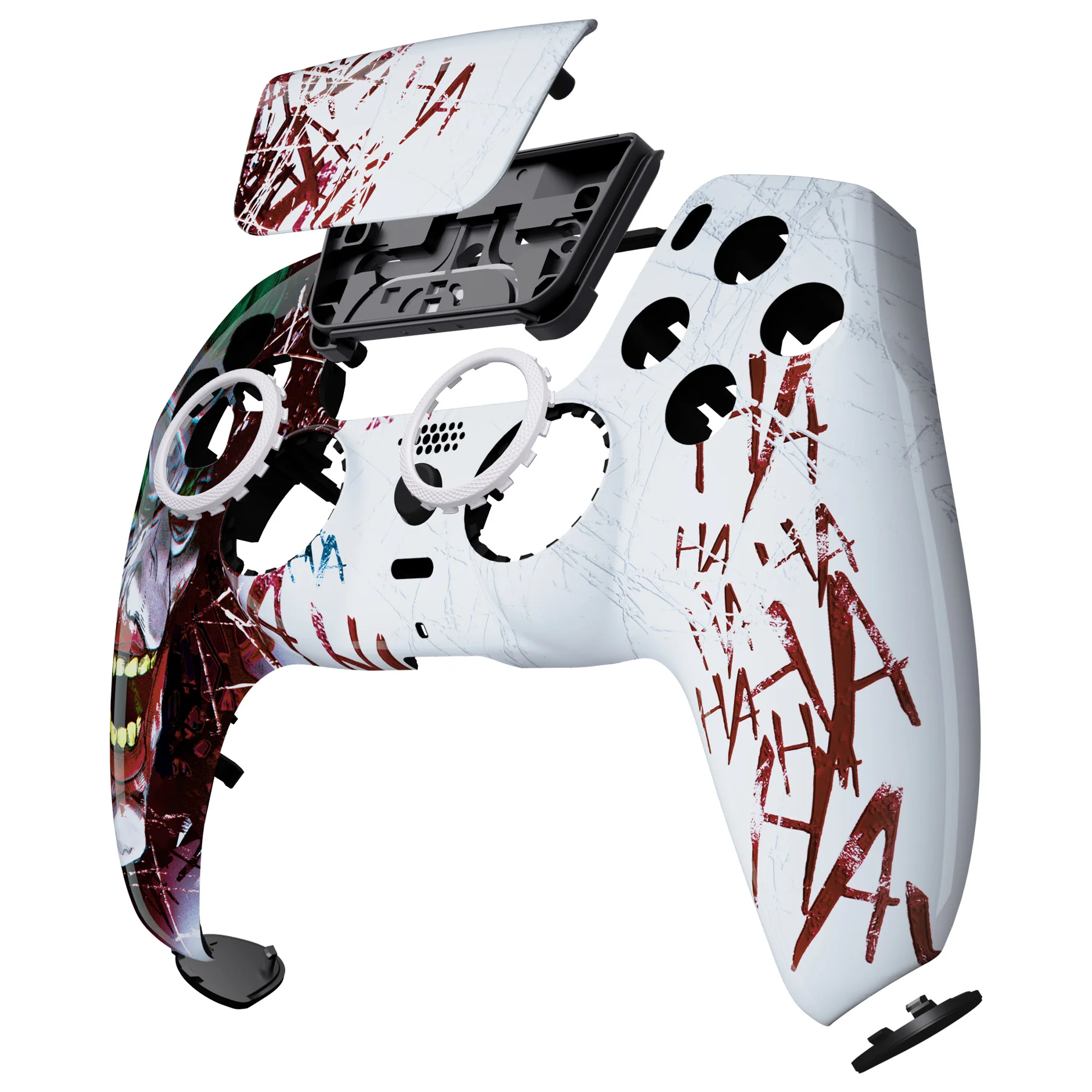 eXtremeRate LUNA Redesigned Replacement Front Shell with Touchpad Compatible with PS5 Controller BDM-010/020/030/040/050/060 - Clown HAHAHA - Image 11