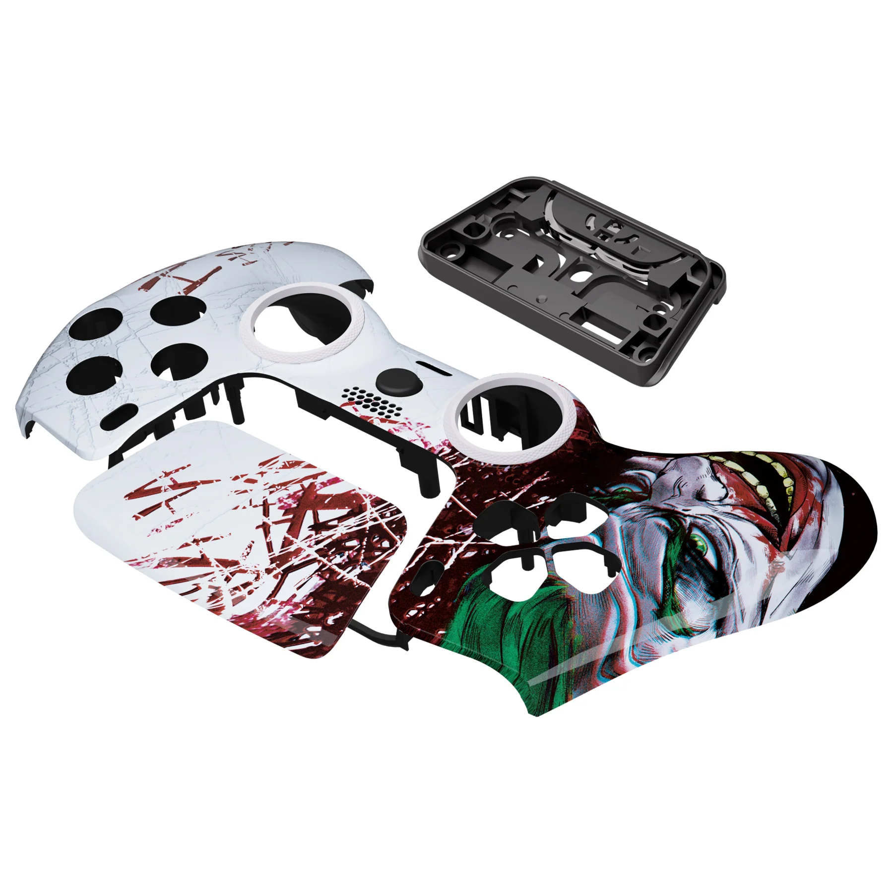eXtremeRate LUNA Redesigned Replacement Front Shell with Touchpad Compatible with PS5 Controller BDM-010/020/030/040/050/060 - Clown HAHAHA - Image 12