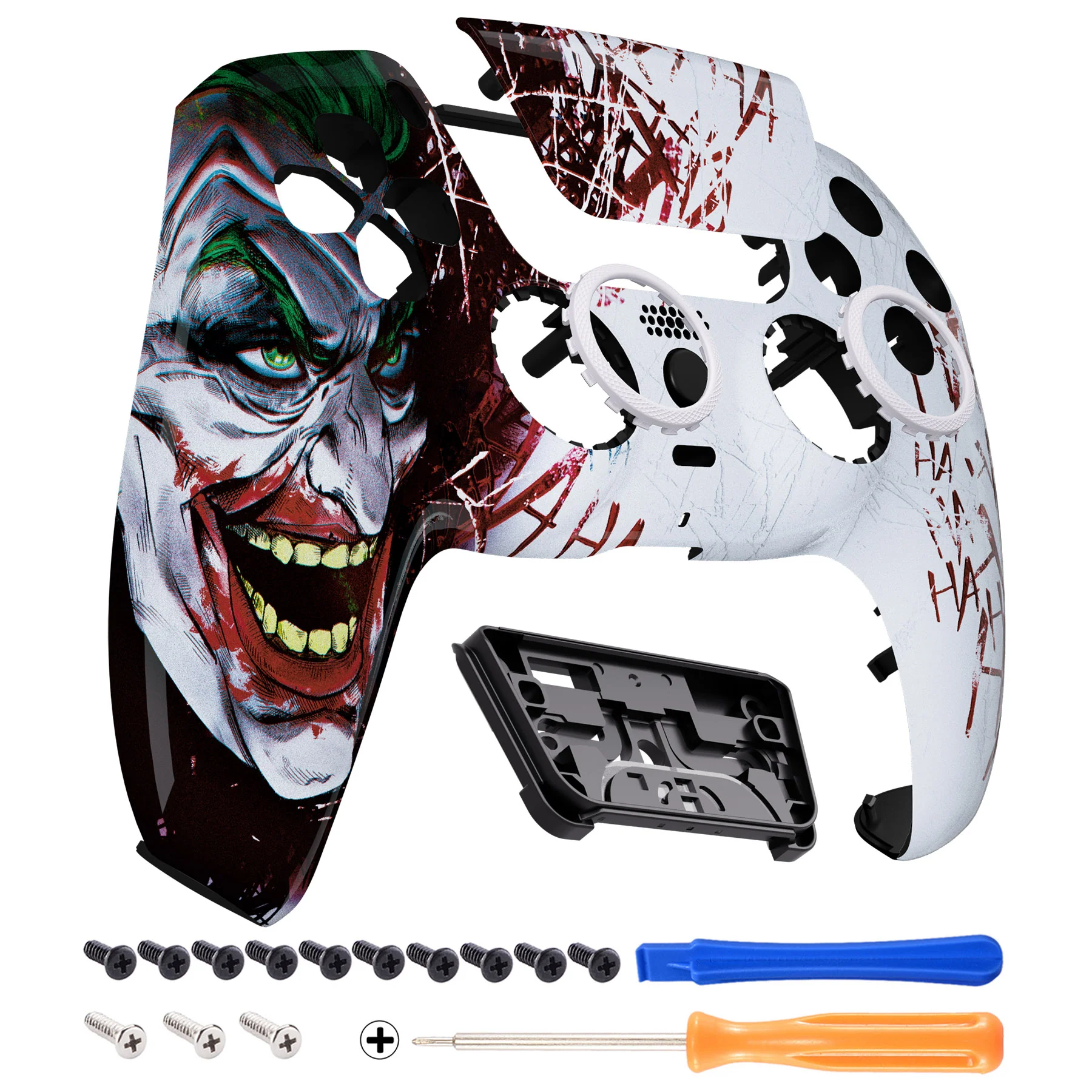 eXtremeRate LUNA Redesigned Replacement Front Shell with Touchpad Compatible with PS5 Controller BDM-010/020/030/040/050/060 - Clown HAHAHA - Image 8