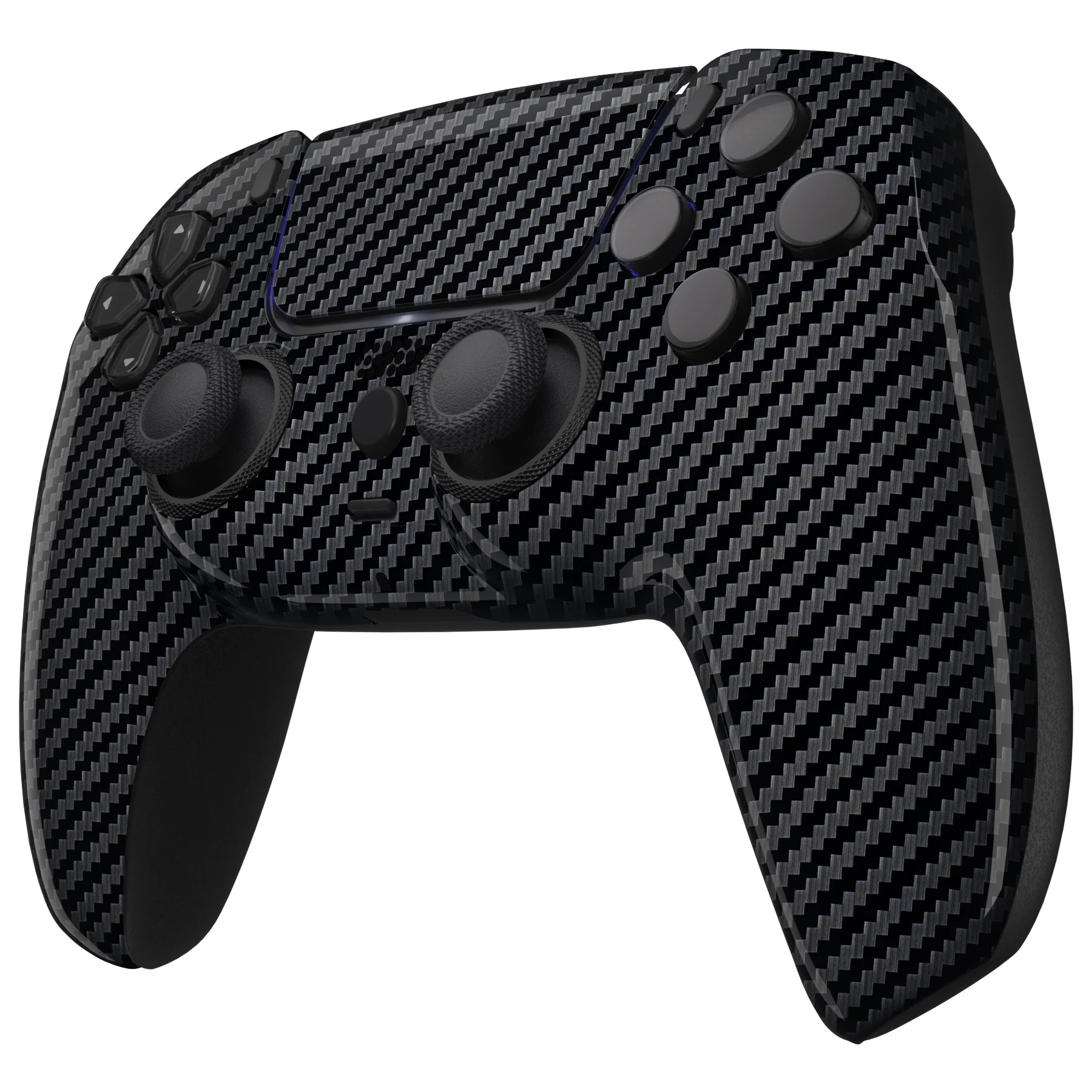eXtremeRate LUNA Redesigned Replacement Front Shell with Touchpad Compatible with PS5 Controller BDM-010/020/030/040/050 - Graphite Carbon Fiber - Image 5