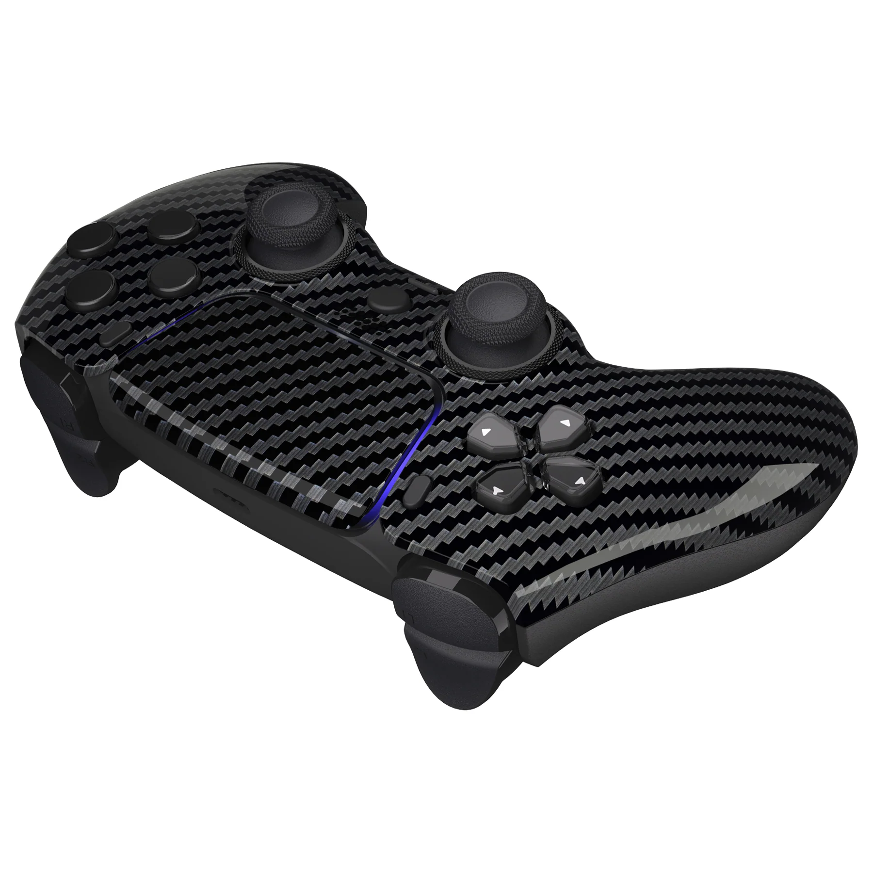eXtremeRate LUNA Redesigned Replacement Front Shell with Touchpad Compatible with PS5 Controller BDM-010/020/030/040/050 - Graphite Carbon Fiber - Image 7