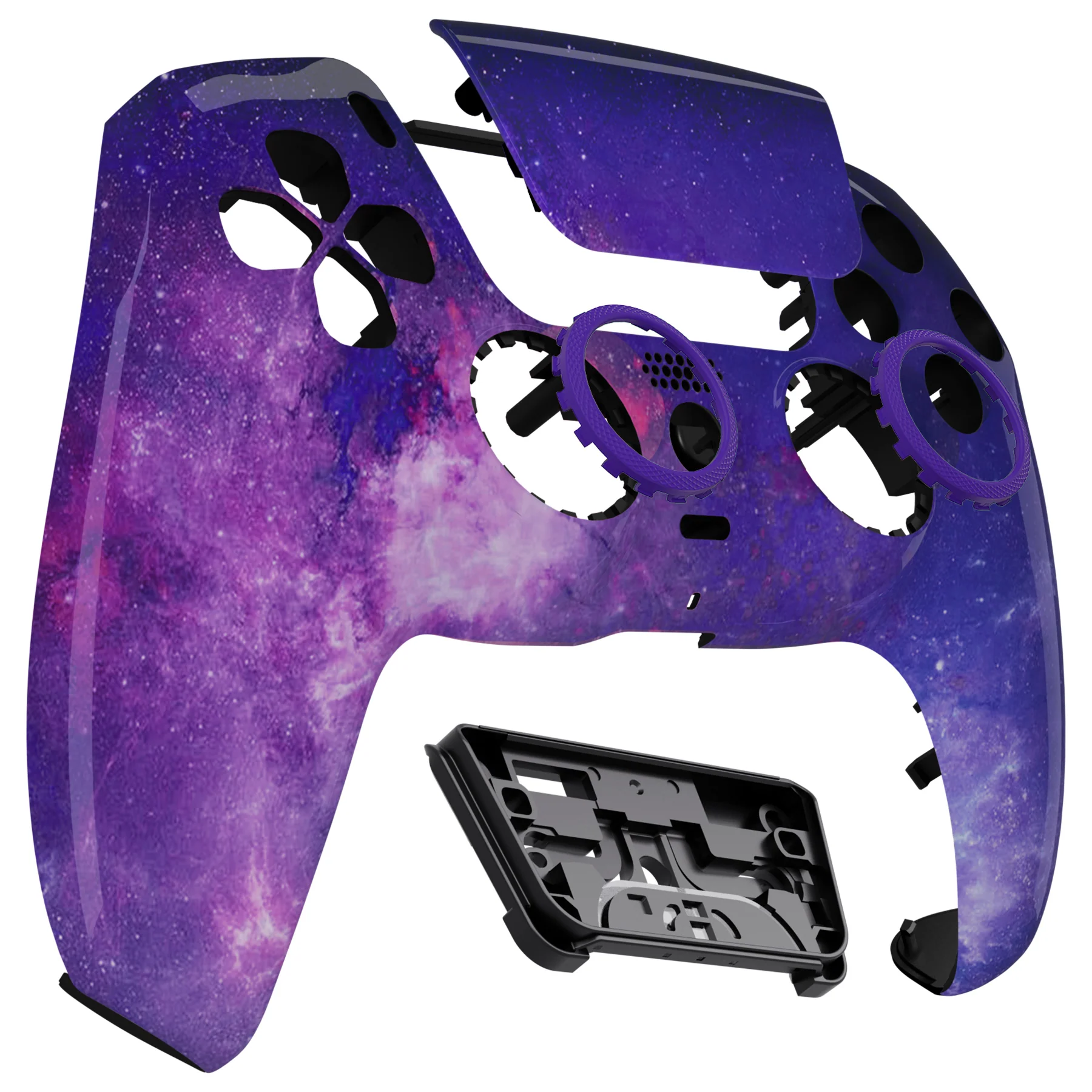 eXtremeRate LUNA Redesigned Replacement Front Shell with Touchpad Compatible with PS5 Controller BDM-010/020/030/040/050 - Nebula Galaxy - Image 10