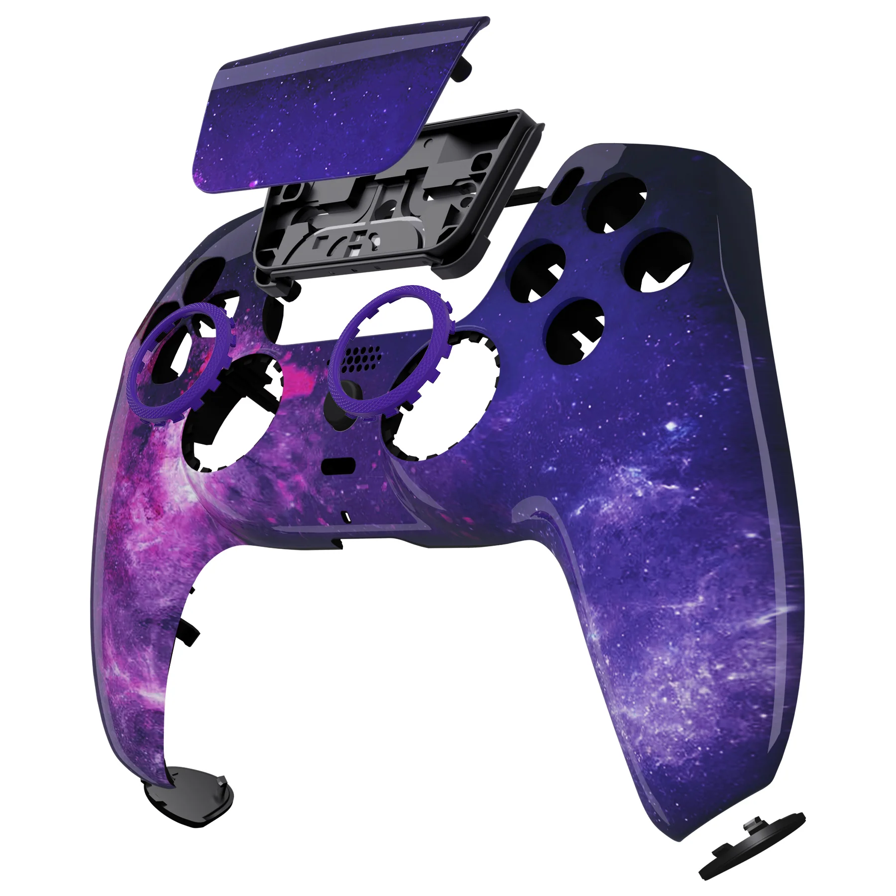eXtremeRate LUNA Redesigned Replacement Front Shell with Touchpad Compatible with PS5 Controller BDM-010/020/030/040/050 - Nebula Galaxy - Image 11