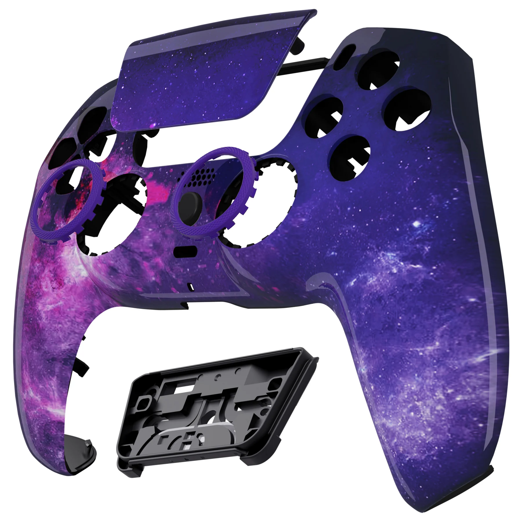 eXtremeRate LUNA Redesigned Replacement Front Shell with Touchpad Compatible with PS5 Controller BDM-010/020/030/040/050 - Nebula Galaxy - Image 9
