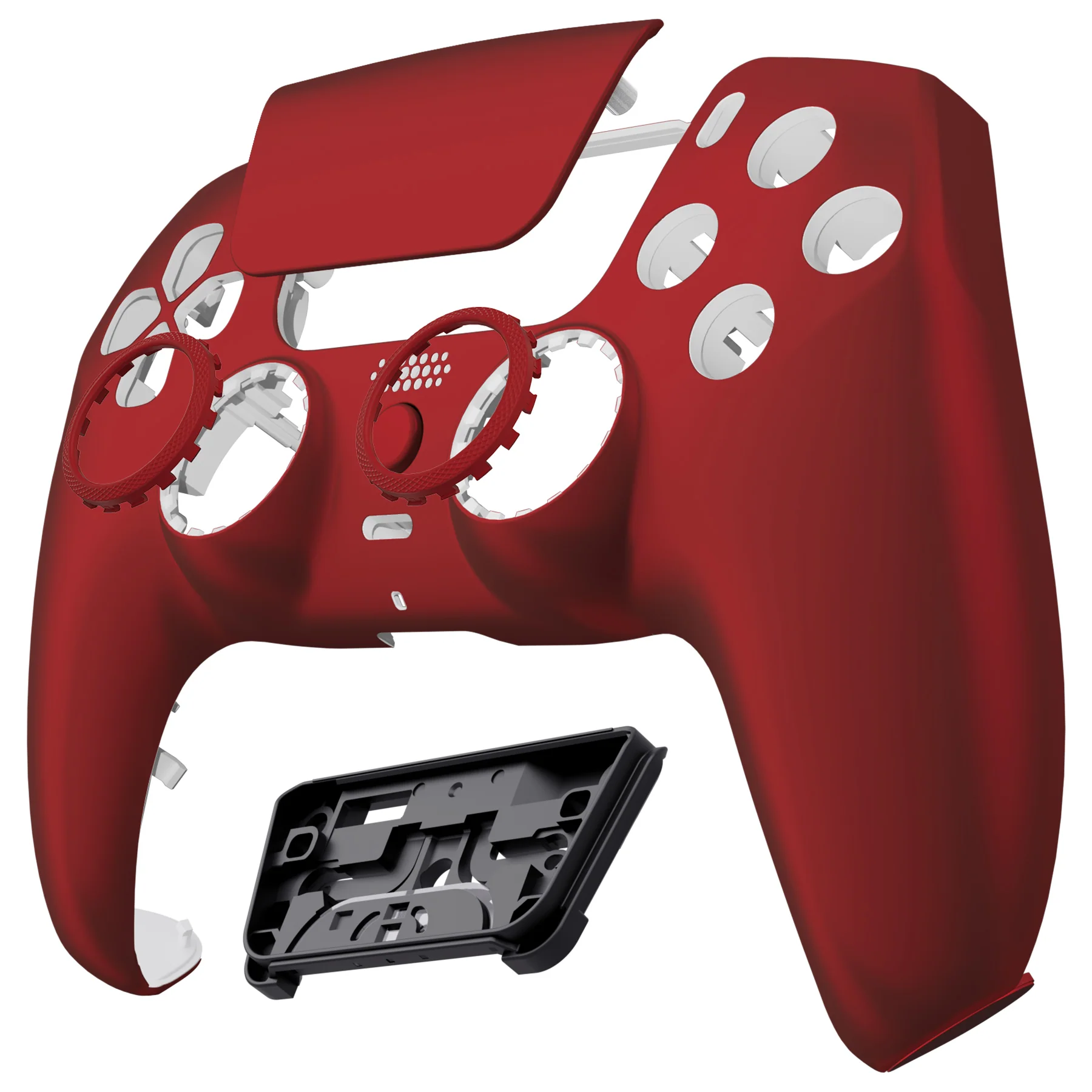 eXtremeRate LUNA Redesigned Replacement Front Shell with Touchpad Compatible with PS5 Controller BDM-010/020/030/040/050 - Scarlet Red - Image 9