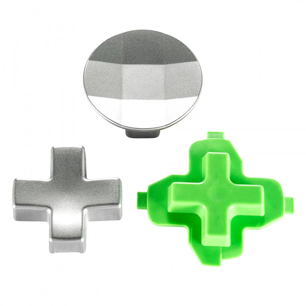 eXtremeRate 3 in 1 Magnetic Metal Stainless Steel D-Pads Kits for Xbox One & Xbox One Elite & Xbox One X/S & Xbox One Elite Series 2 & Elite 2 Core Controller - Silver & Green - Image 2