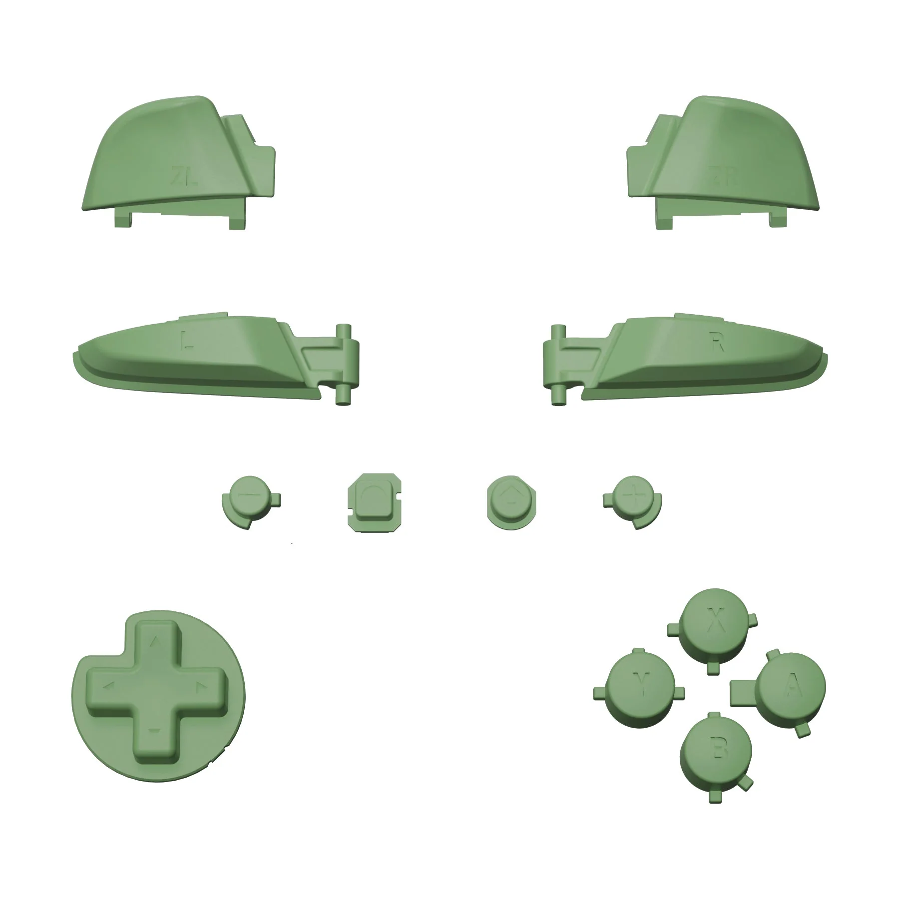 eXtremeRate DIY Replacement Full Set Buttons for Nintendo Switch Pro Controller - Matcha Green - Image 2