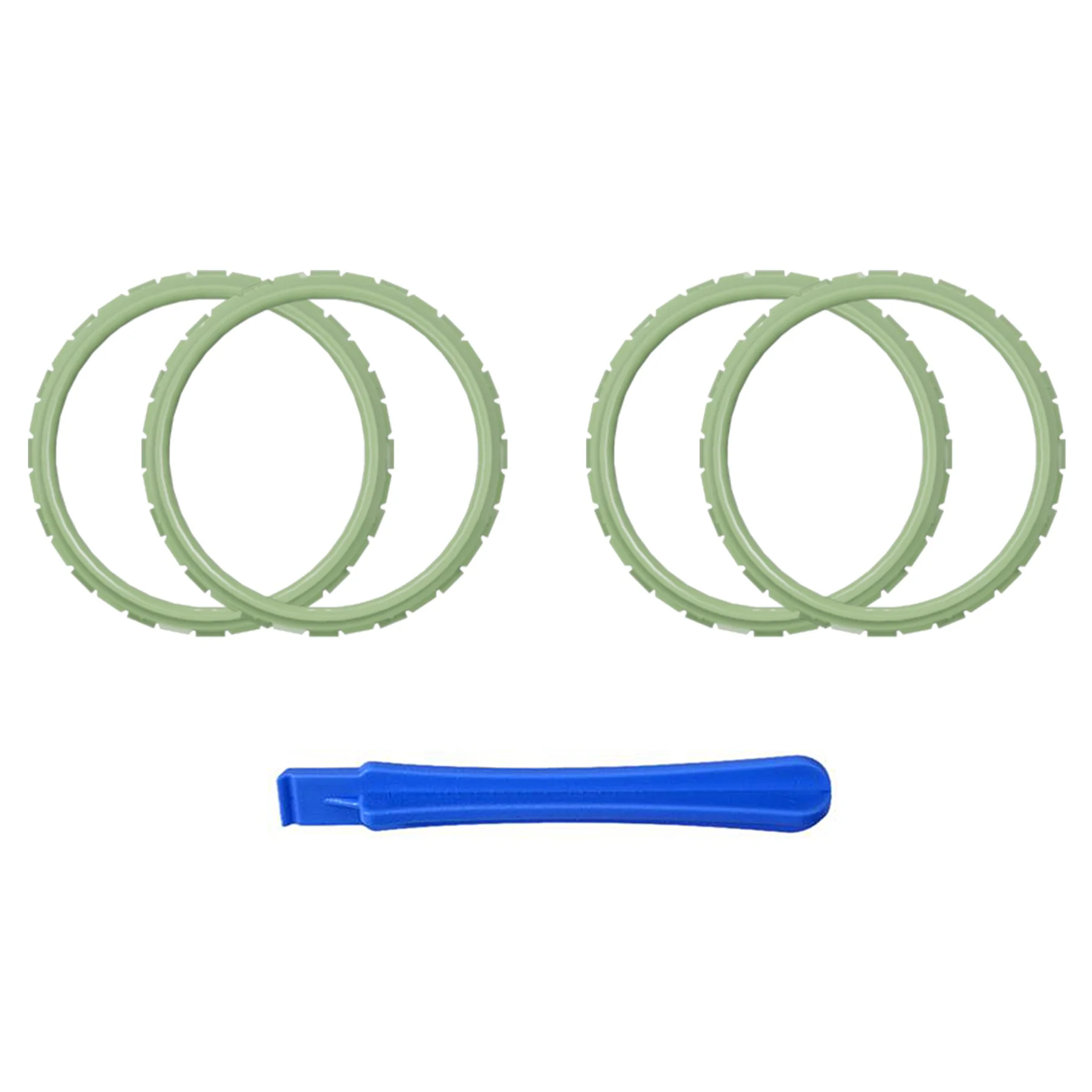 eXtremeRate Custom Replacement Accent Rings for PS5 Controller - Matcha Green - Image 2