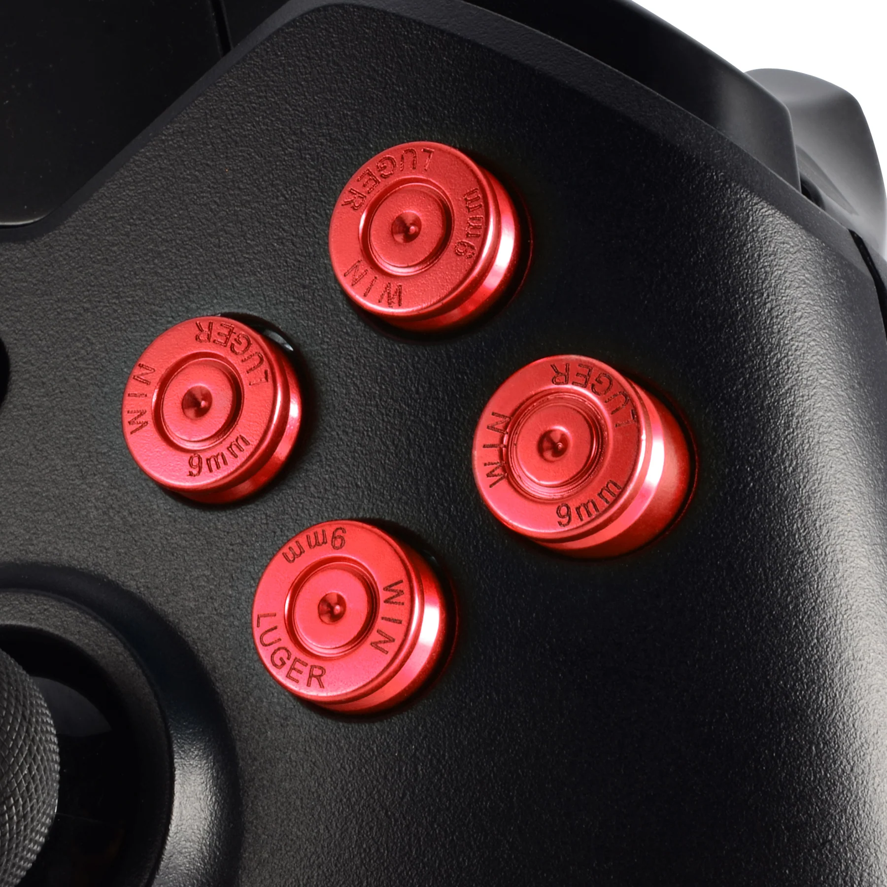eXtremeRate Metal Alumium Alloy Bullet ABXY Buttons for Xbox One Controller - Red - Image 2