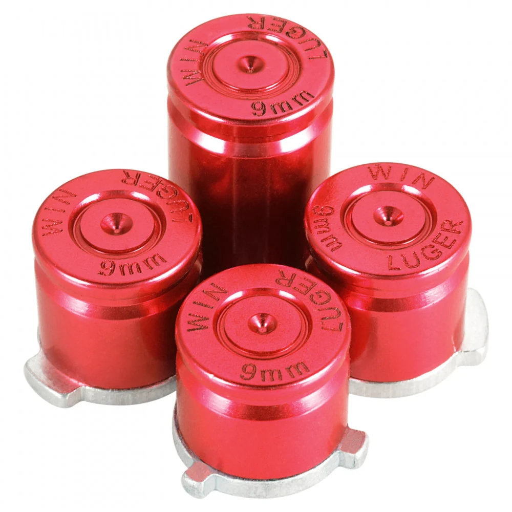 eXtremeRate Metal Alumium Alloy Bullet ABXY Buttons for Xbox One Controller - Red - Image 3