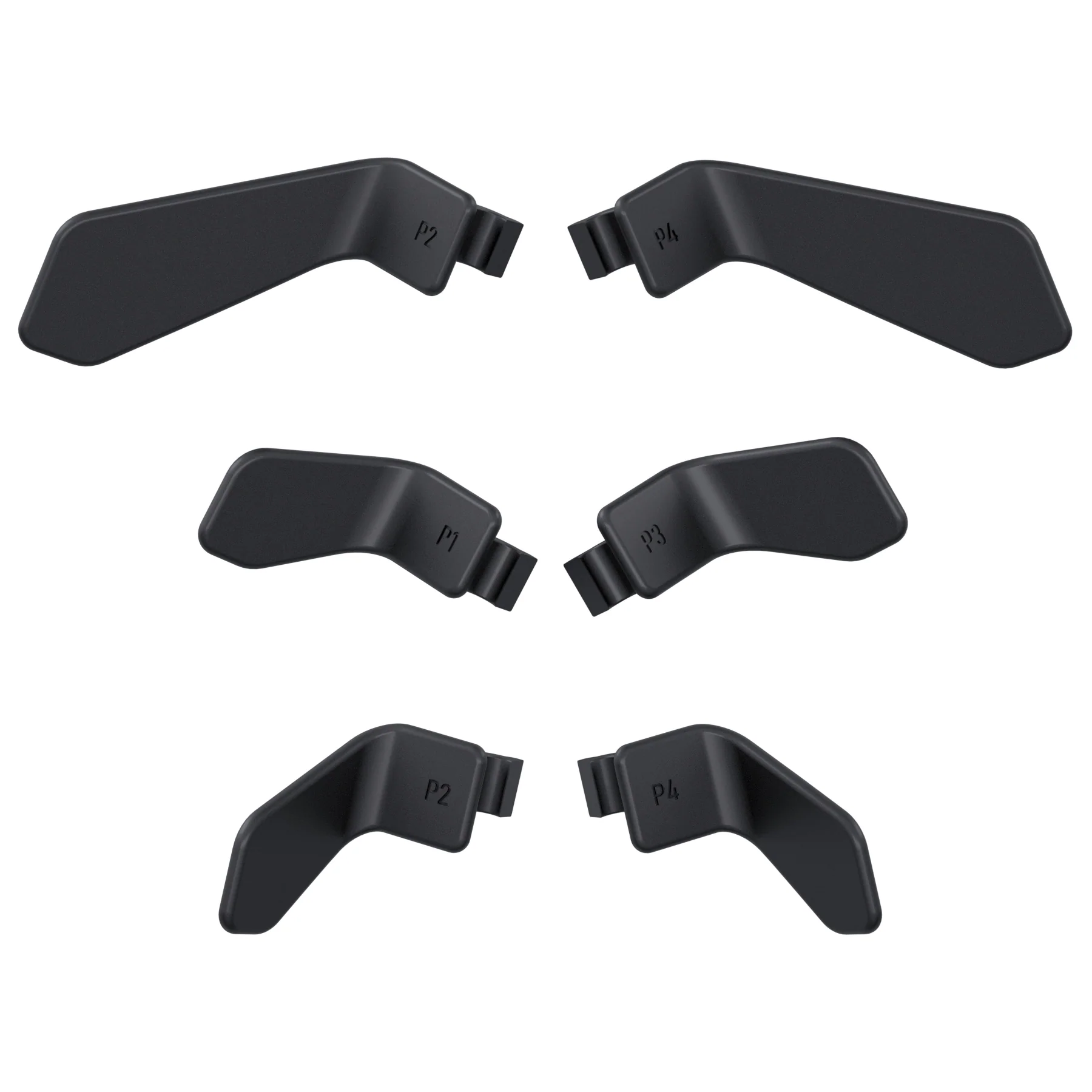 eXtremeRate 6 in 1 Metalic Replacement Interchangeable Swift Back Paddles for Xbox One Elite & Xbox Elite Series 2 & Elite 2 Core Controller - Black - Image 2