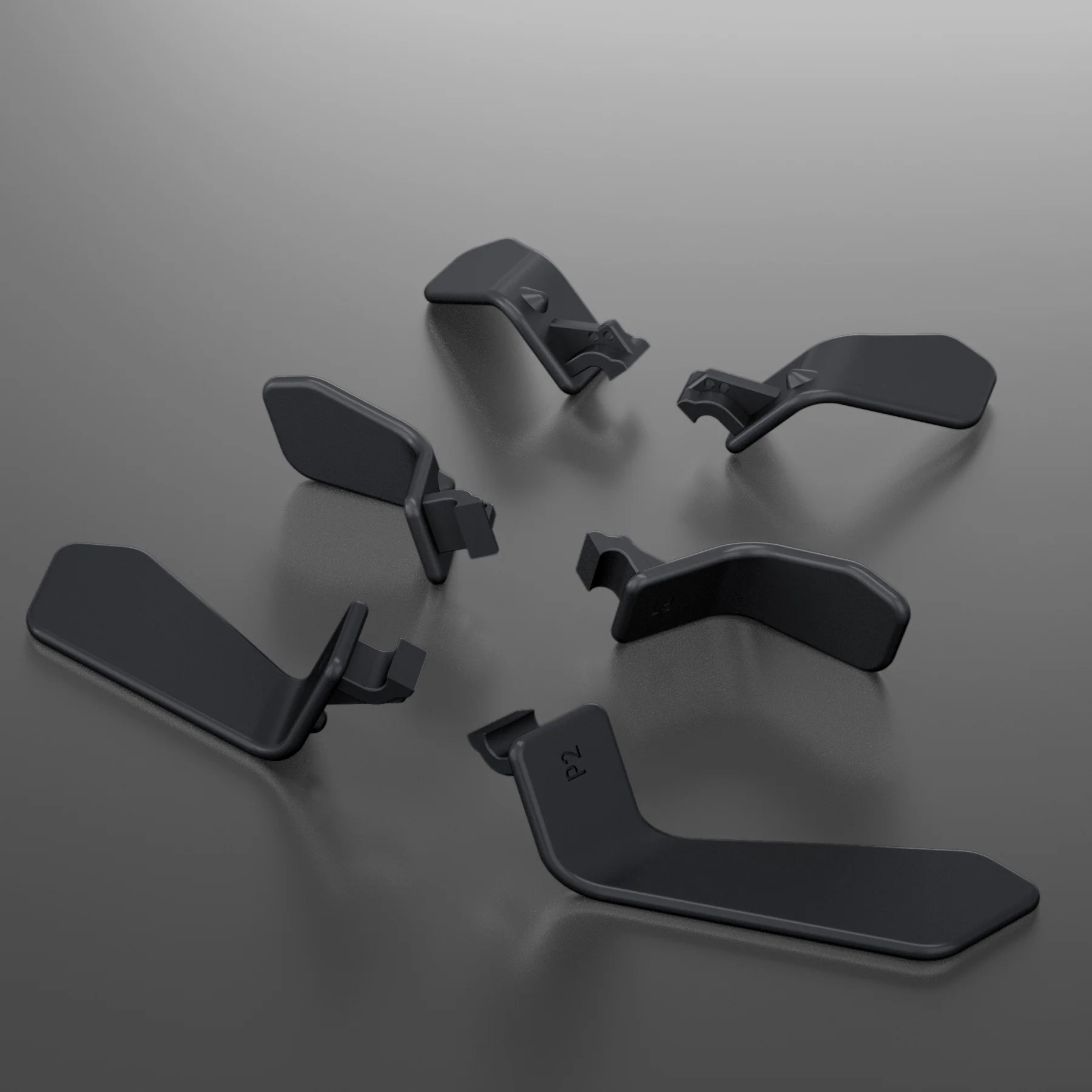 eXtremeRate 6 in 1 Metalic Replacement Interchangeable Swift Back Paddles for Xbox One Elite & Xbox Elite Series 2 & Elite 2 Core Controller - Black - Image 6