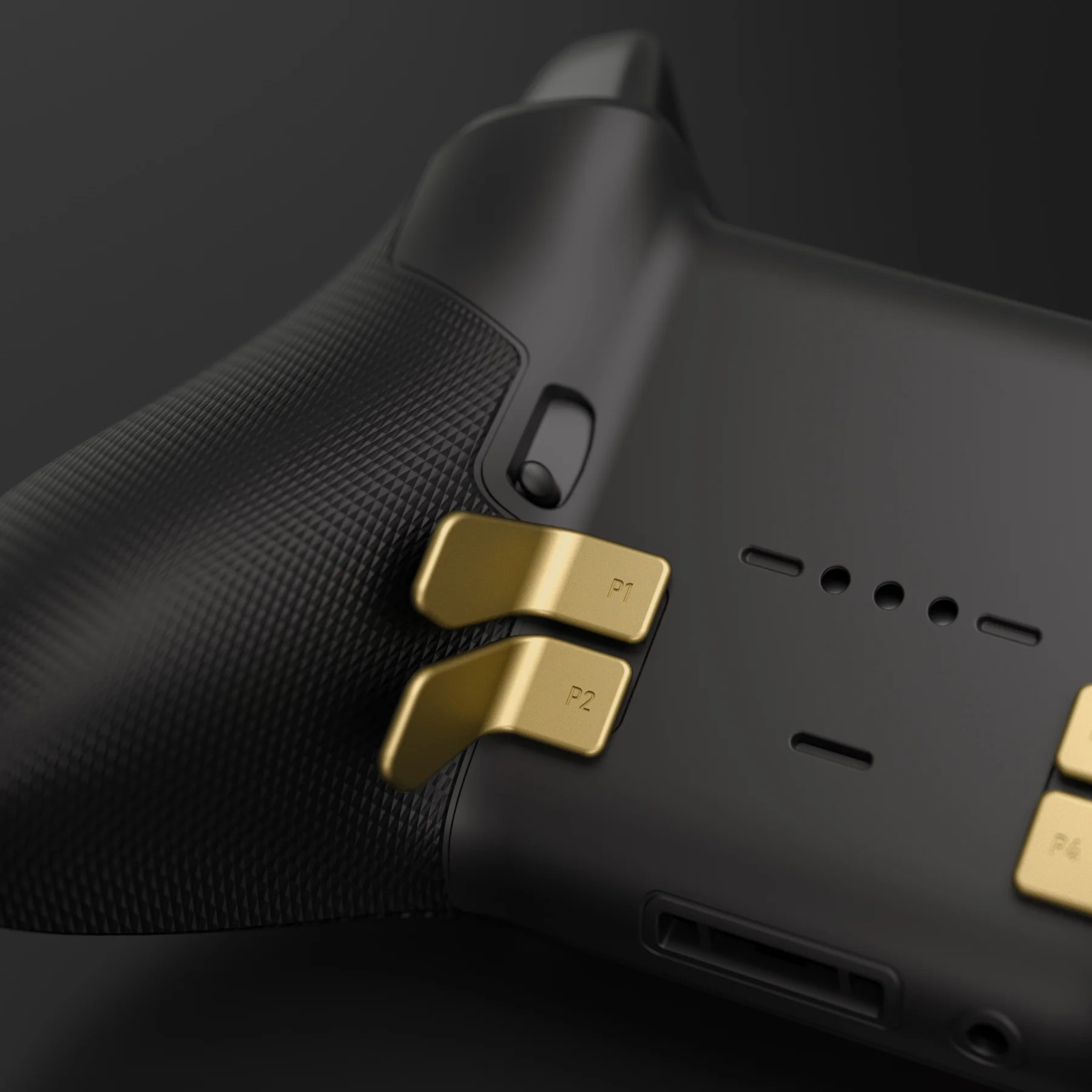 eXtremeRate 6 in 1 Metalic Replacement Interchangeable Swift Back Paddles for Xbox One Elite & Xbox Elite Series 2 & Elite 2 Core Controller - Hero Gold - Image 11