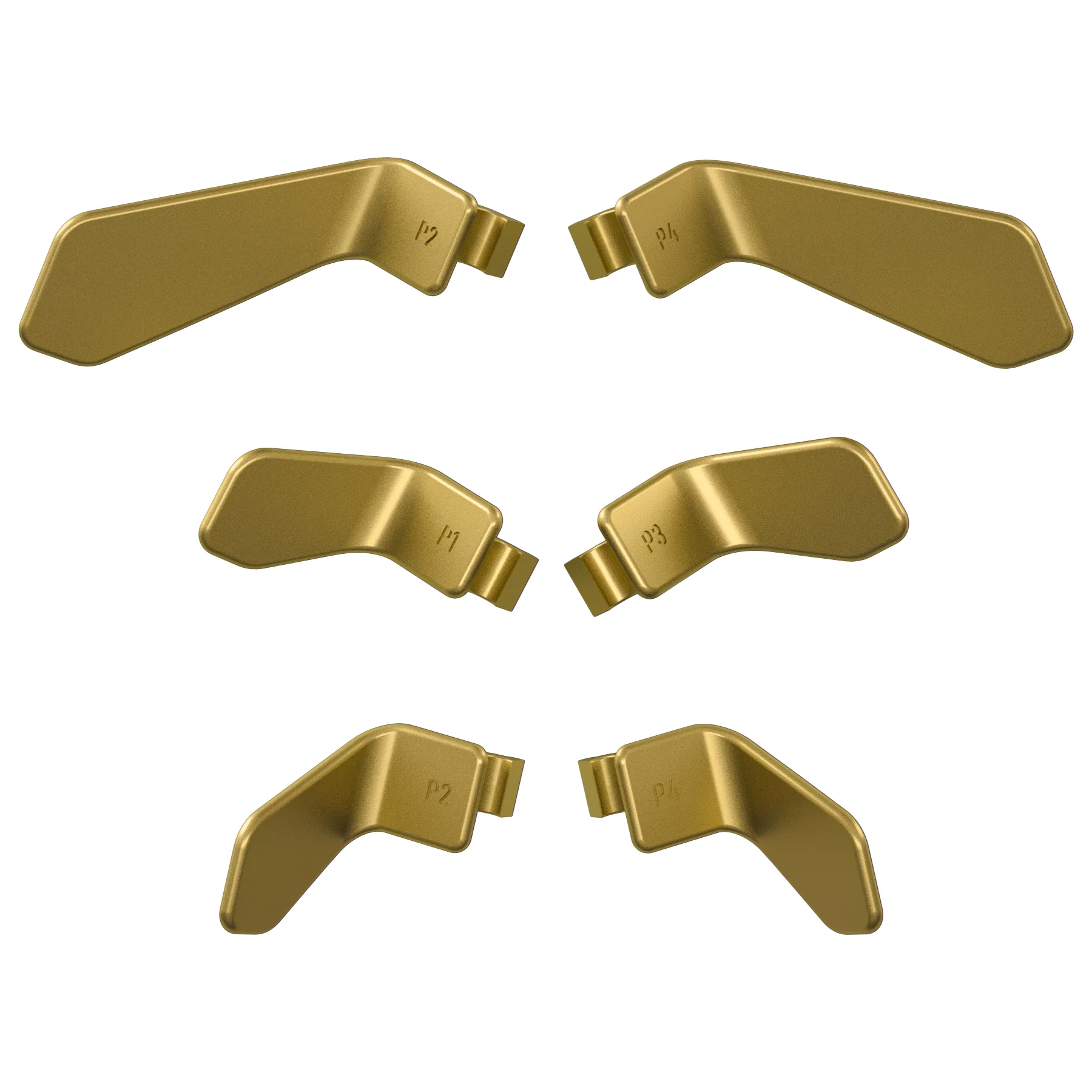 eXtremeRate 6 in 1 Metalic Replacement Interchangeable Swift Back Paddles for Xbox One Elite & Xbox Elite Series 2 & Elite 2 Core Controller - Hero Gold - Image 2