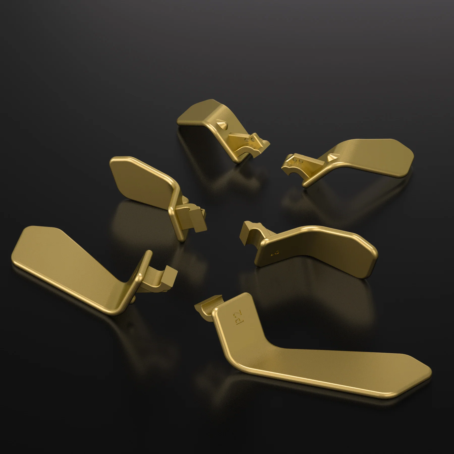 eXtremeRate 6 in 1 Metalic Replacement Interchangeable Swift Back Paddles for Xbox One Elite & Xbox Elite Series 2 & Elite 2 Core Controller - Hero Gold - Image 6
