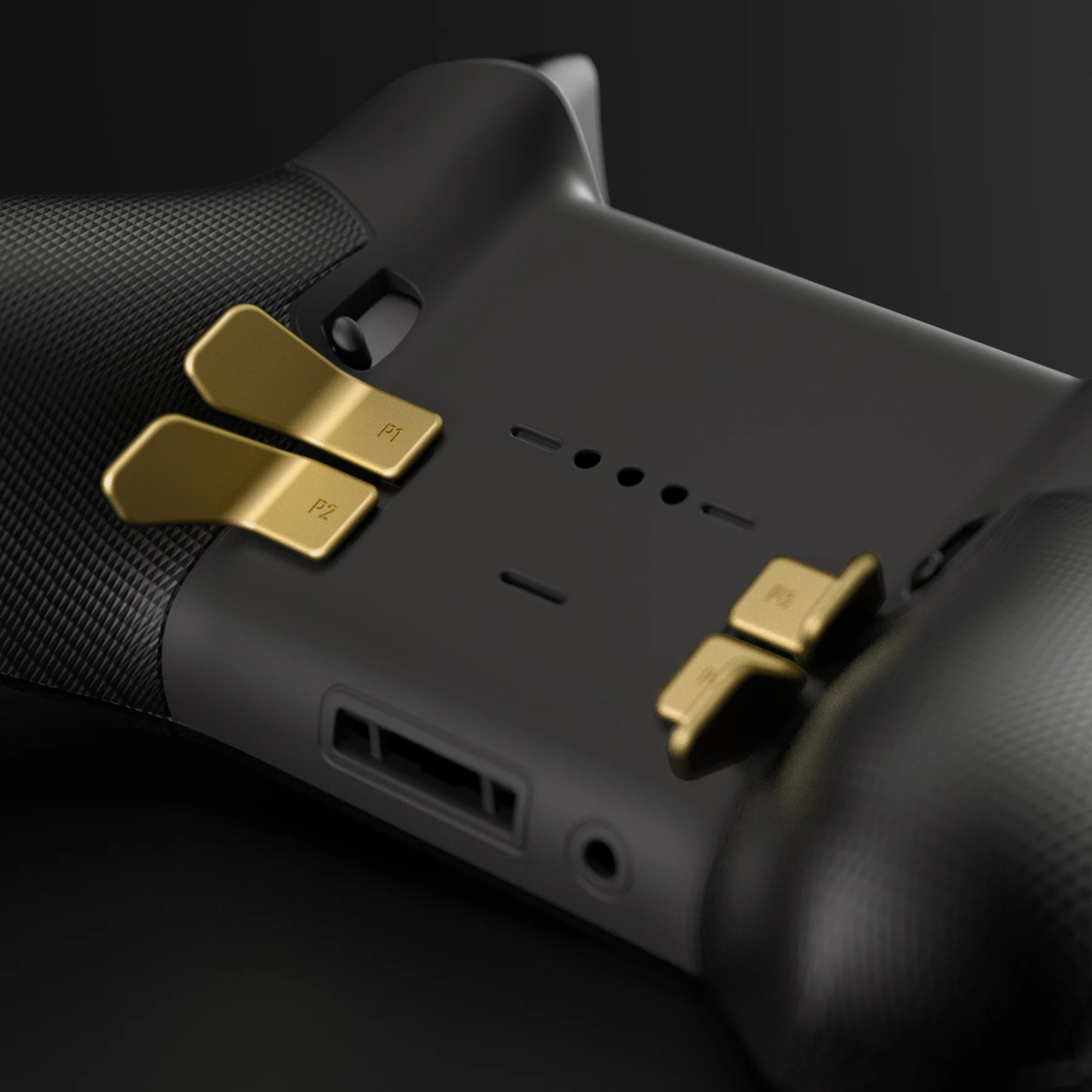 eXtremeRate 6 in 1 Metalic Replacement Interchangeable Swift Back Paddles for Xbox One Elite & Xbox Elite Series 2 & Elite 2 Core Controller - Hero Gold - Image 9