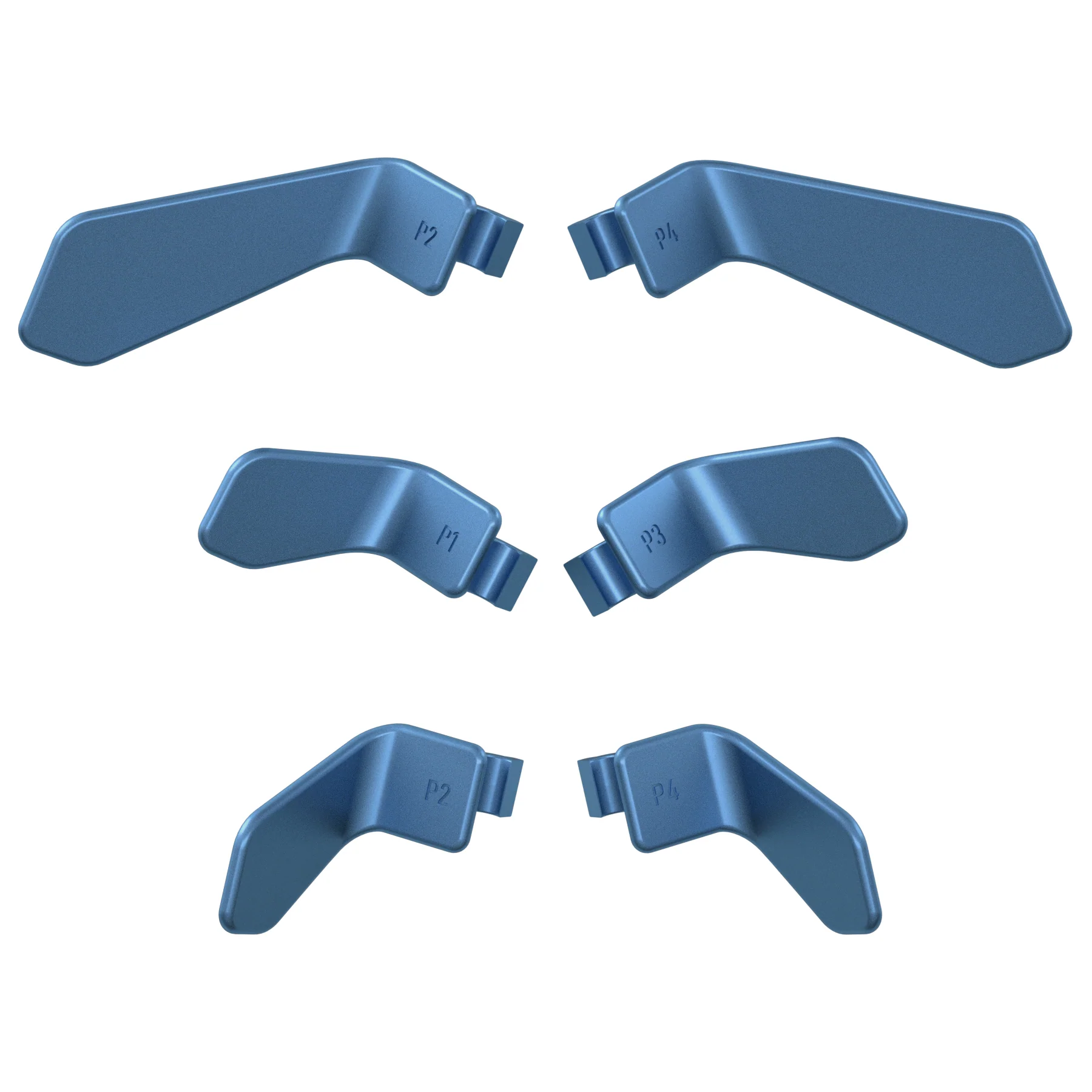 eXtremeRate 6 in 1 Metalic Replacement Interchangeable Swift Back Paddles for Xbox One Elite & Xbox Elite Series 2 & Elite 2 Core Controller - Neptune Blue - Image 2