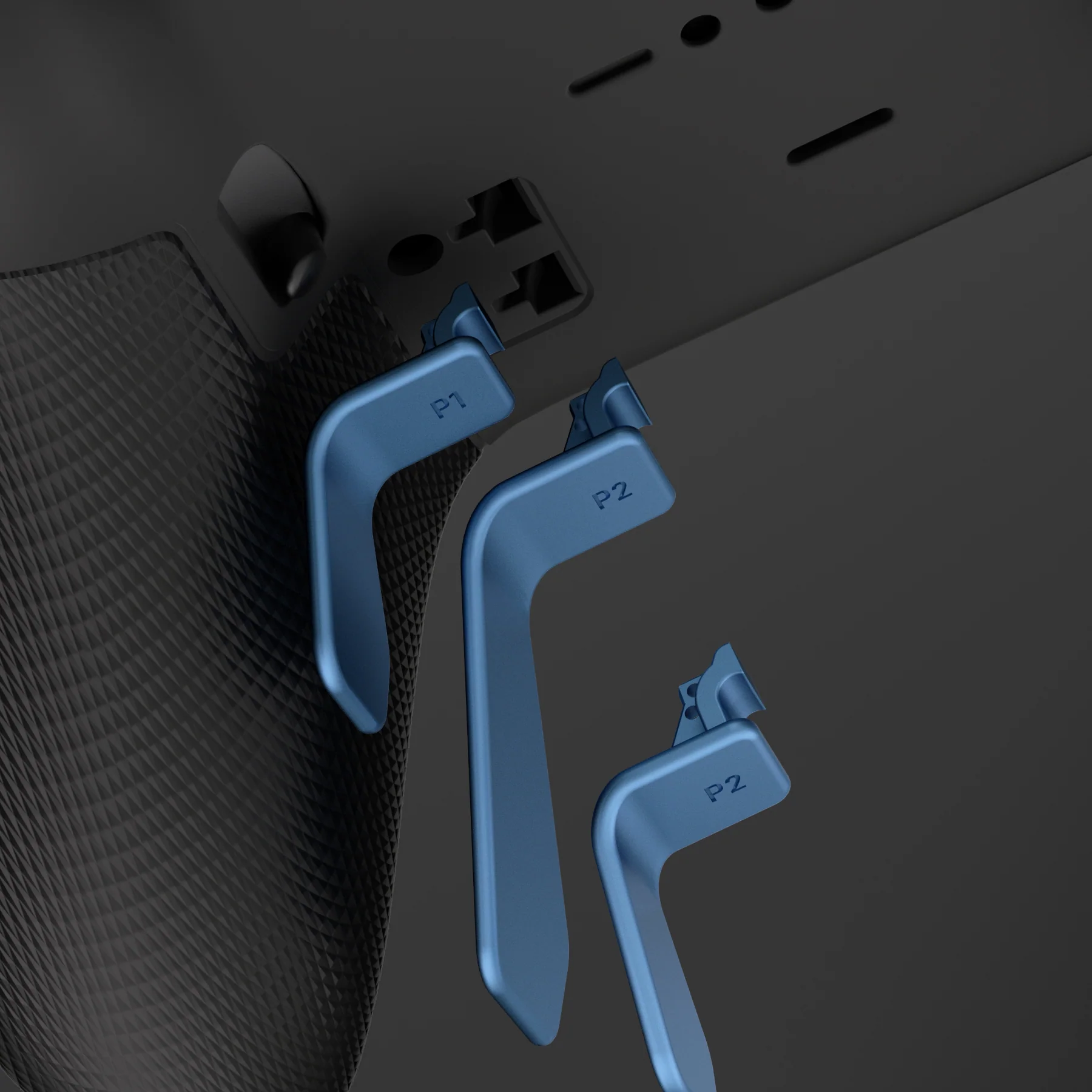 eXtremeRate 6 in 1 Metalic Replacement Interchangeable Swift Back Paddles for Xbox One Elite & Xbox Elite Series 2 & Elite 2 Core Controller - Neptune Blue - Image 7