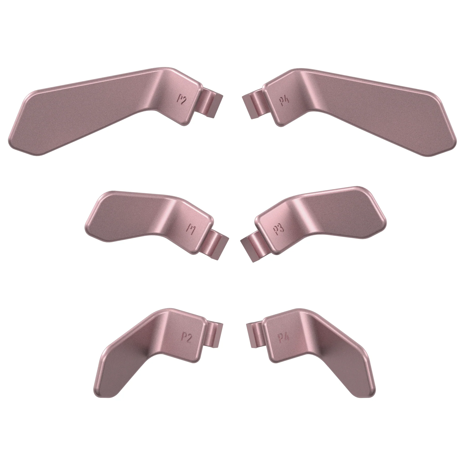 eXtremeRate 6 in 1 Metalic Replacement Interchangeable Swift Back Paddles for Xbox One Elite & Xbox Elite Series 2 & Elite 2 Core Controller - Rose Gold - Image 2