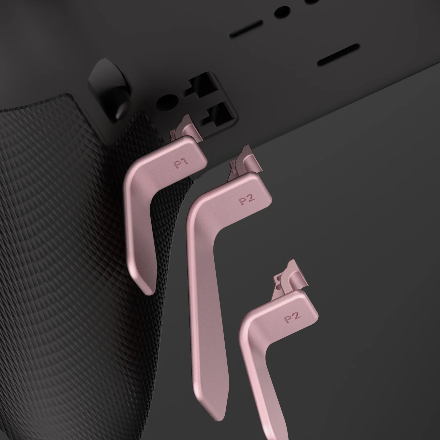 eXtremeRate 6 in 1 Metalic Replacement Interchangeable Swift Back Paddles for Xbox One Elite & Xbox Elite Series 2 & Elite 2 Core Controller - Rose Gold - Image 7