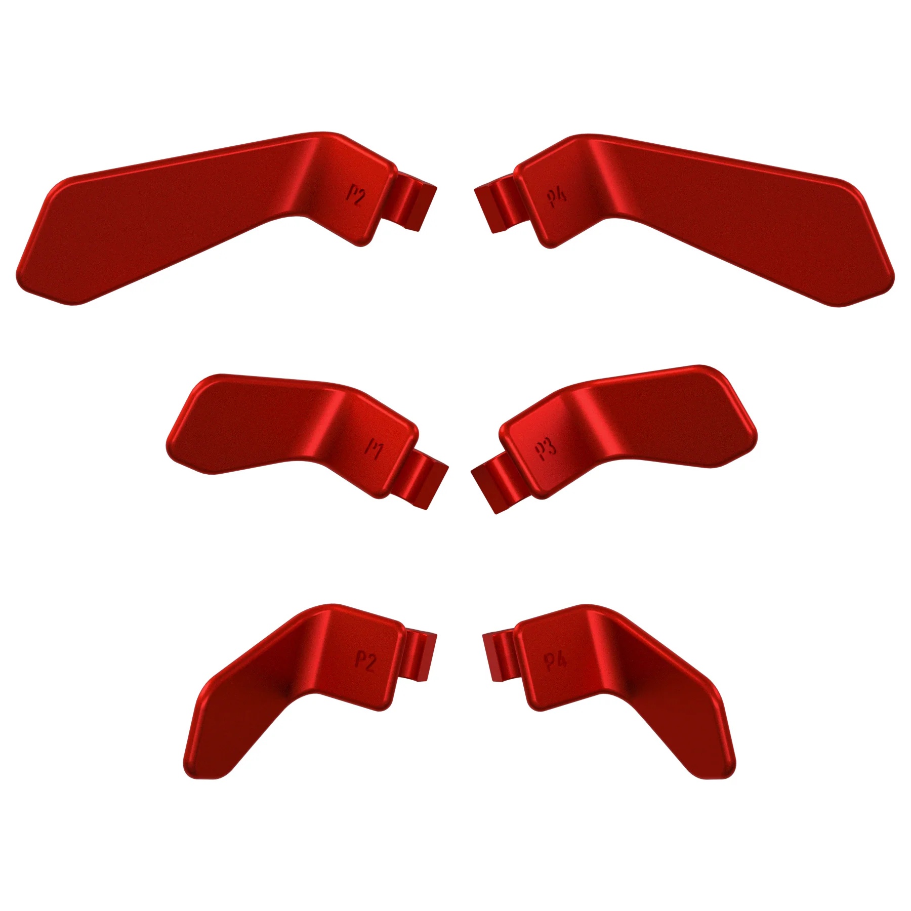 eXtremeRate 6 in 1 Metalic Replacement Interchangeable Swift Back Paddles for Xbox One Elite & Xbox Elite Series 2 & Elite 2 Core Controller - Scarlet Red - Image 2