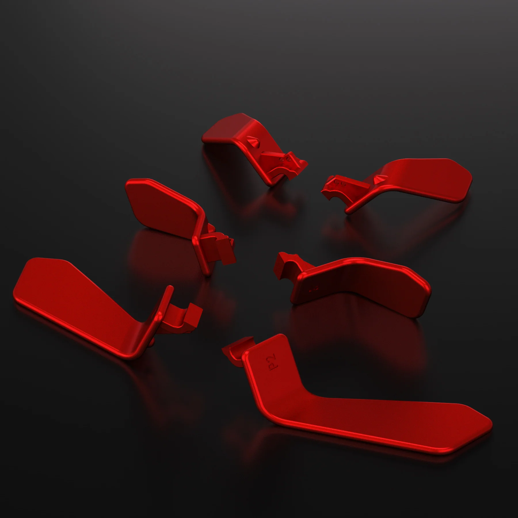 eXtremeRate 6 in 1 Metalic Replacement Interchangeable Swift Back Paddles for Xbox One Elite & Xbox Elite Series 2 & Elite 2 Core Controller - Scarlet Red - Image 6