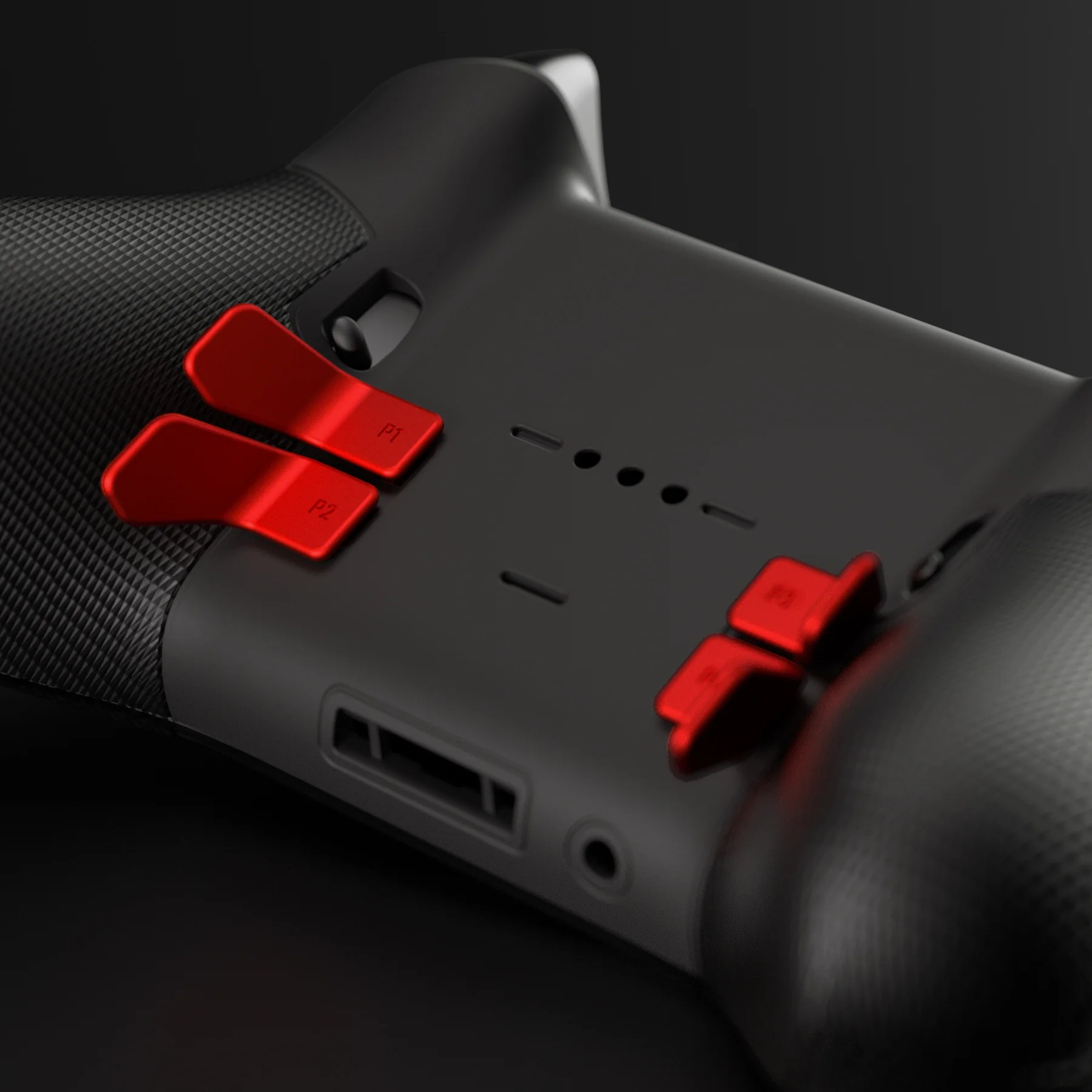 eXtremeRate 6 in 1 Metalic Replacement Interchangeable Swift Back Paddles for Xbox One Elite & Xbox Elite Series 2 & Elite 2 Core Controller - Scarlet Red - Image 9
