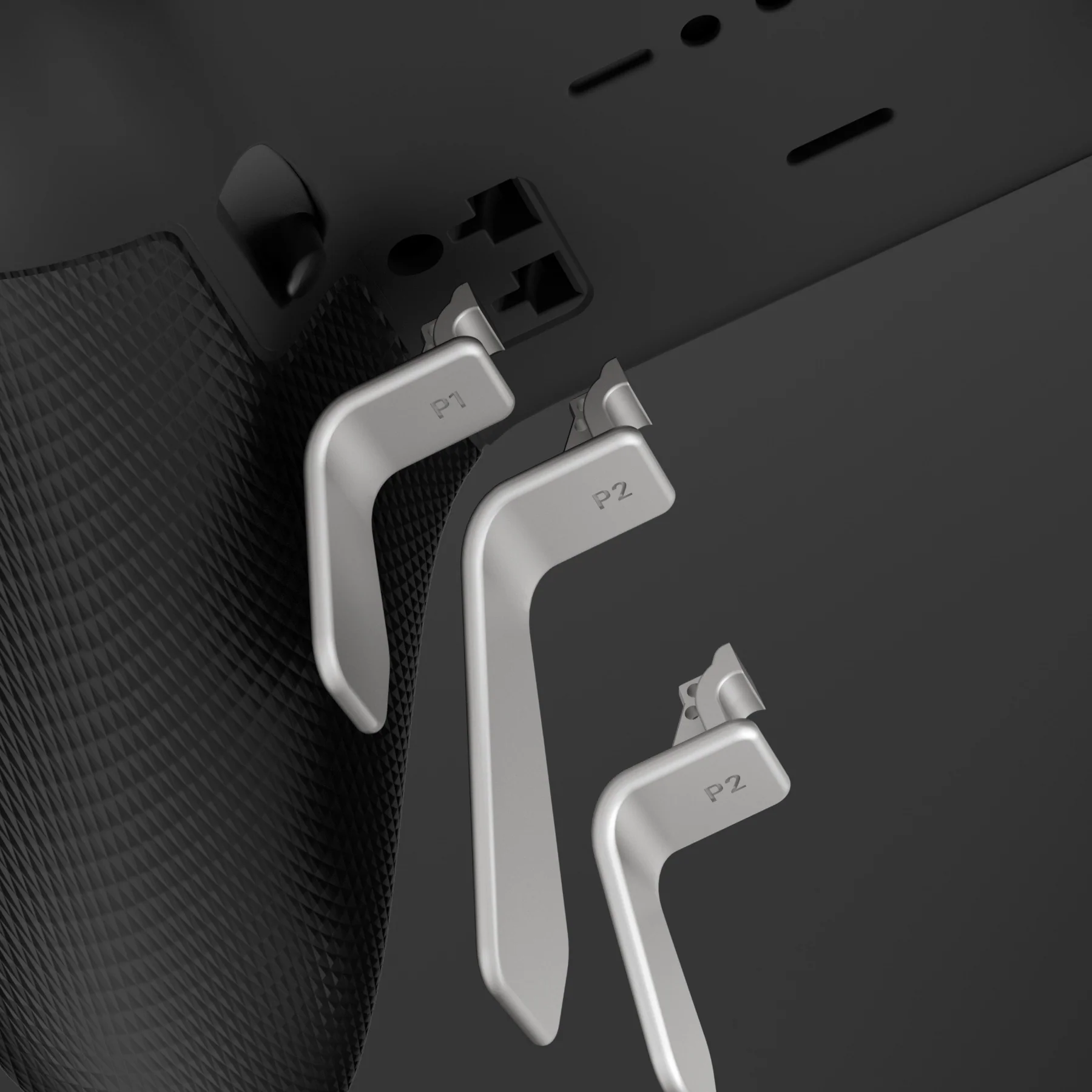 eXtremeRate 6 in 1 Metalic Replacement Interchangeable Swift Back Paddles for Xbox One Elite & Xbox Elite Series 2 & Elite 2 Core Controller - Silver - Image 7