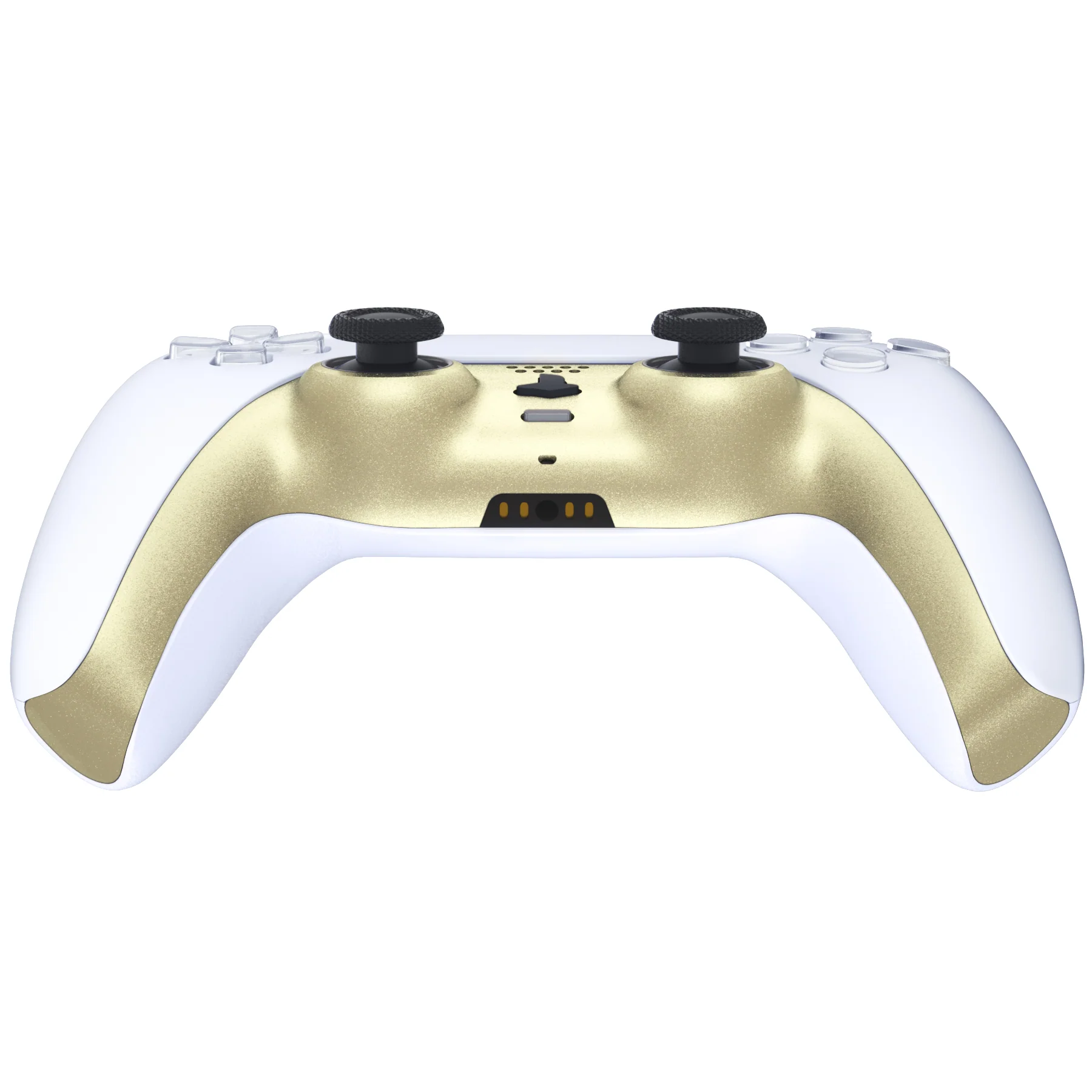 eXtremeRate Replacement Decorative Trim Shell with Accent Rings Compatible with PS5 Controller BDM-010/020/030/040/050 - Metallic Champagne Gold - Image 6