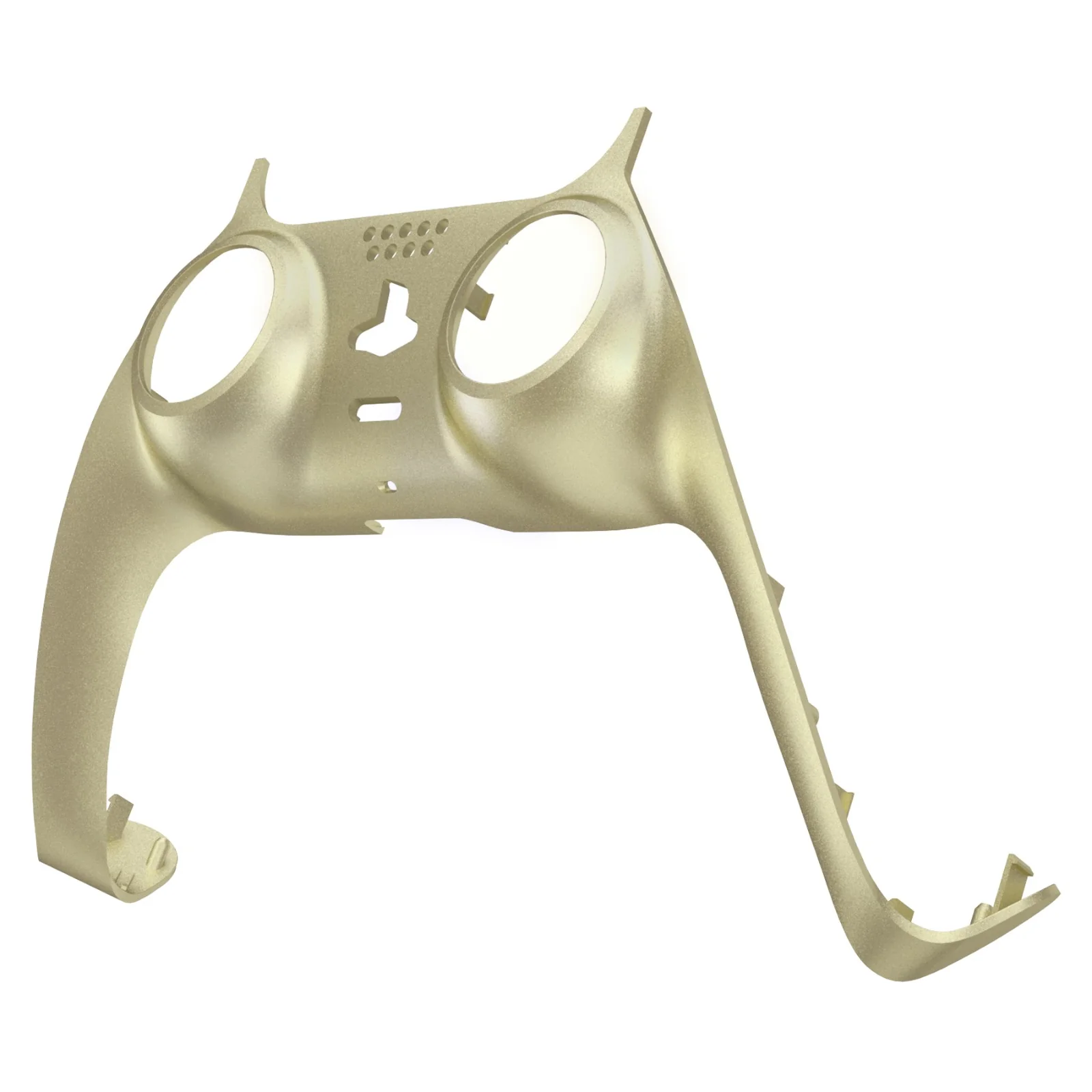 eXtremeRate Replacement Decorative Trim Shell with Accent Rings Compatible with PS5 Controller BDM-010/020/030/040/050 - Metallic Champagne Gold - Image 8