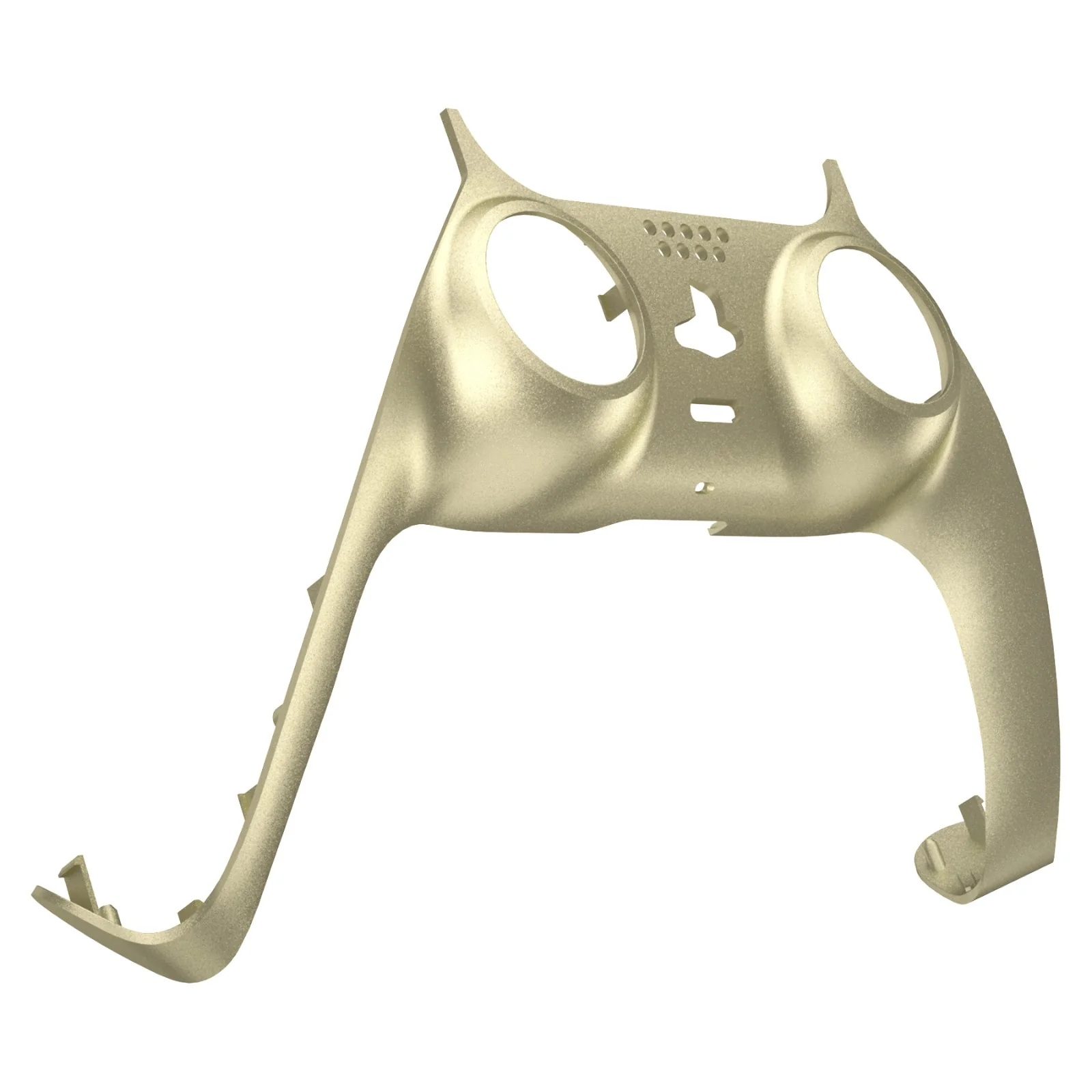 eXtremeRate Replacement Decorative Trim Shell with Accent Rings Compatible with PS5 Controller BDM-010/020/030/040/050 - Metallic Champagne Gold - Image 9