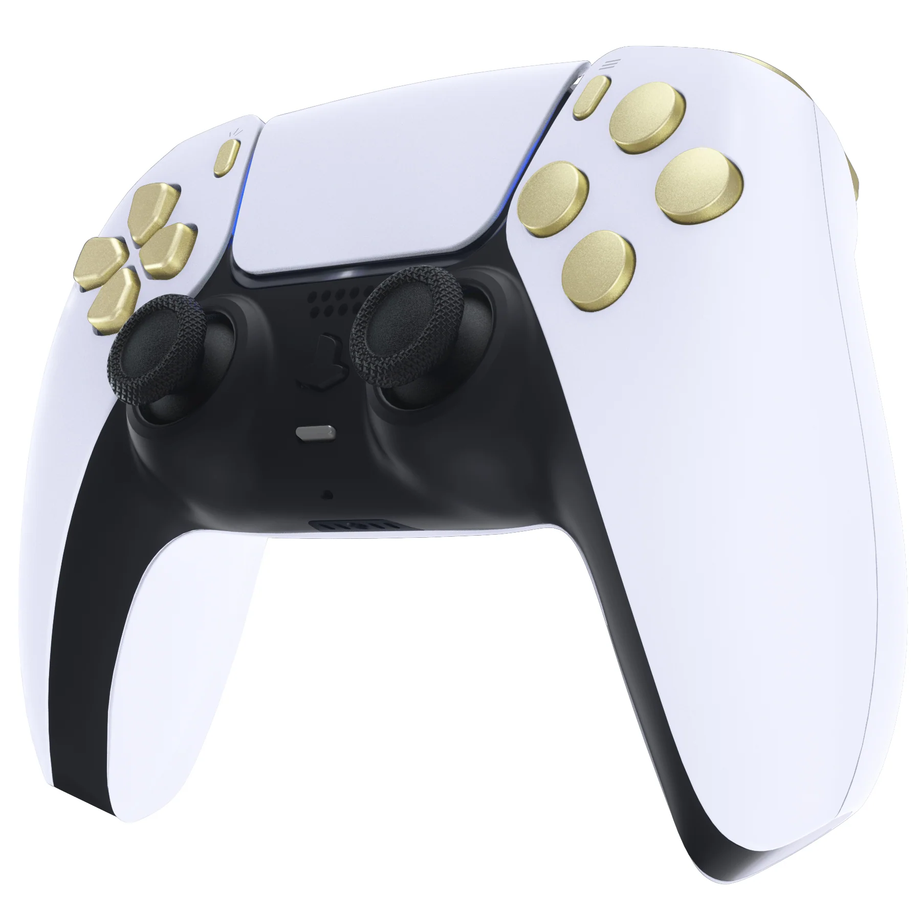eXtremeRate Replacement Full Set Buttons Compatible with PS5 Controller BDM-030/040/050/060 - Metallic Champagne Gold - Image 5