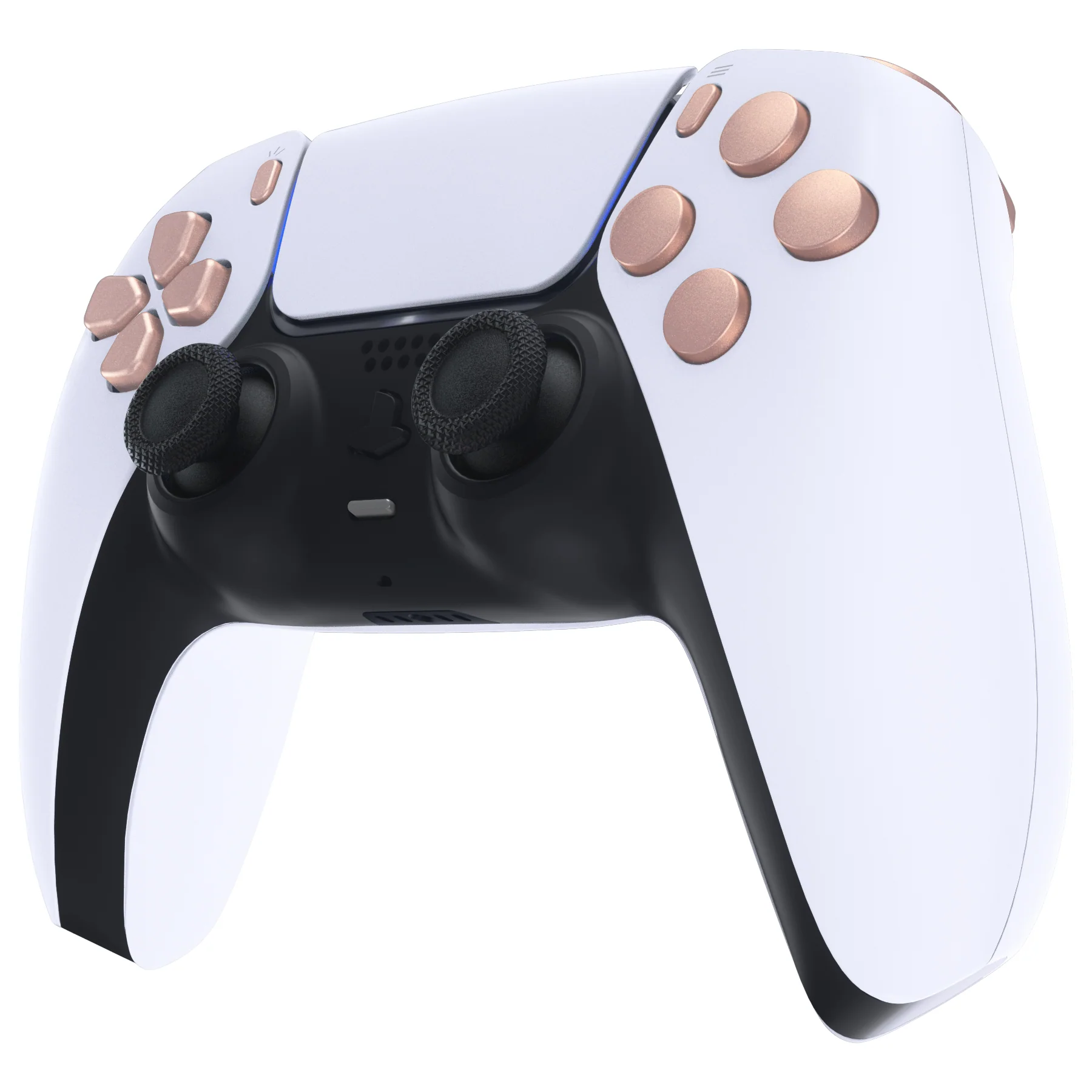 eXtremeRate Replacement Full Set Buttons Compatible with PS5 Controller BDM-030/040/050/060 - Metallic Rose Gold - Image 5