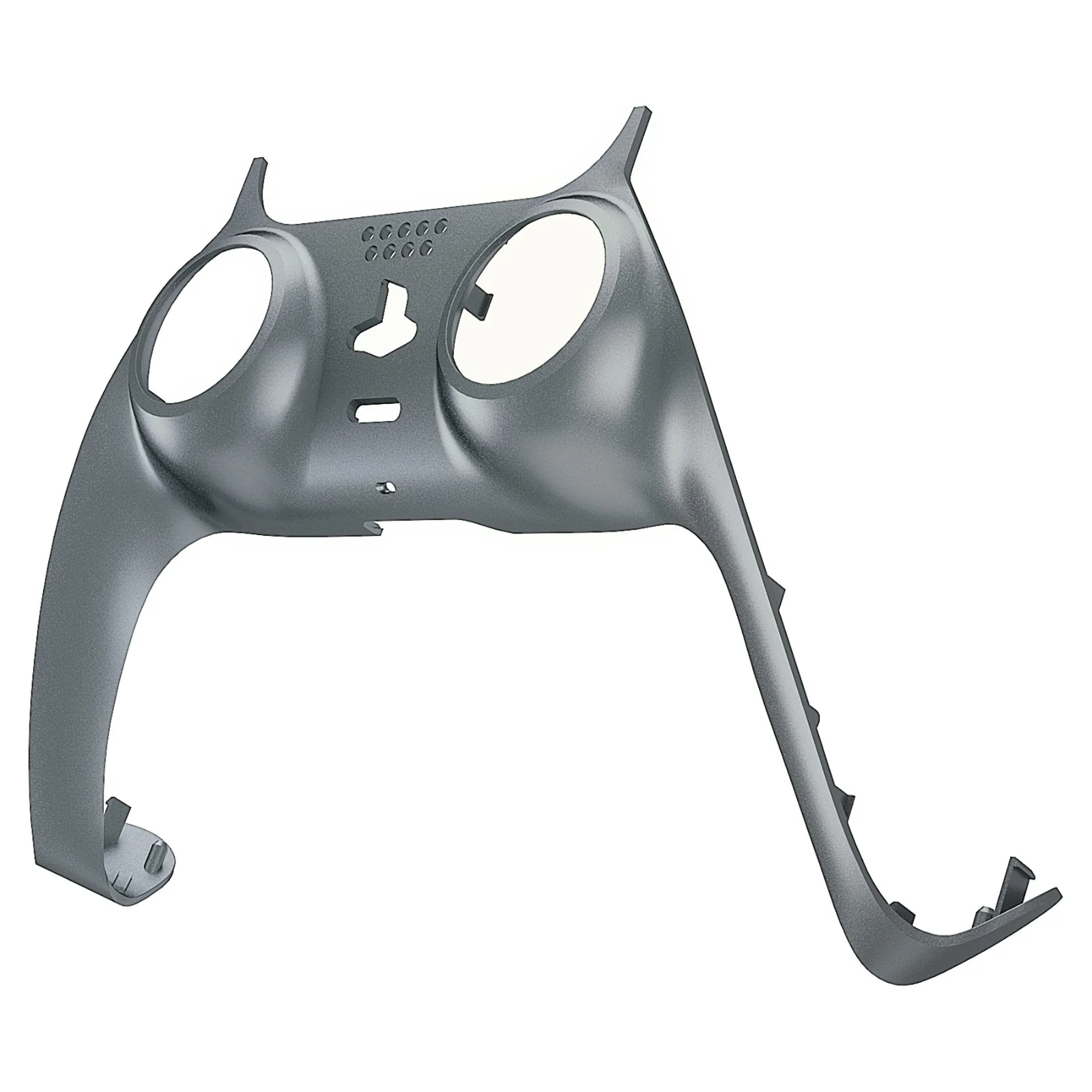 eXtremeRate Replacement Decorative Trim Shell with Accent Rings Compatible with PS5 Controller BDM-010/020/030/040/050 - Metallic Steel Gray - Image 8