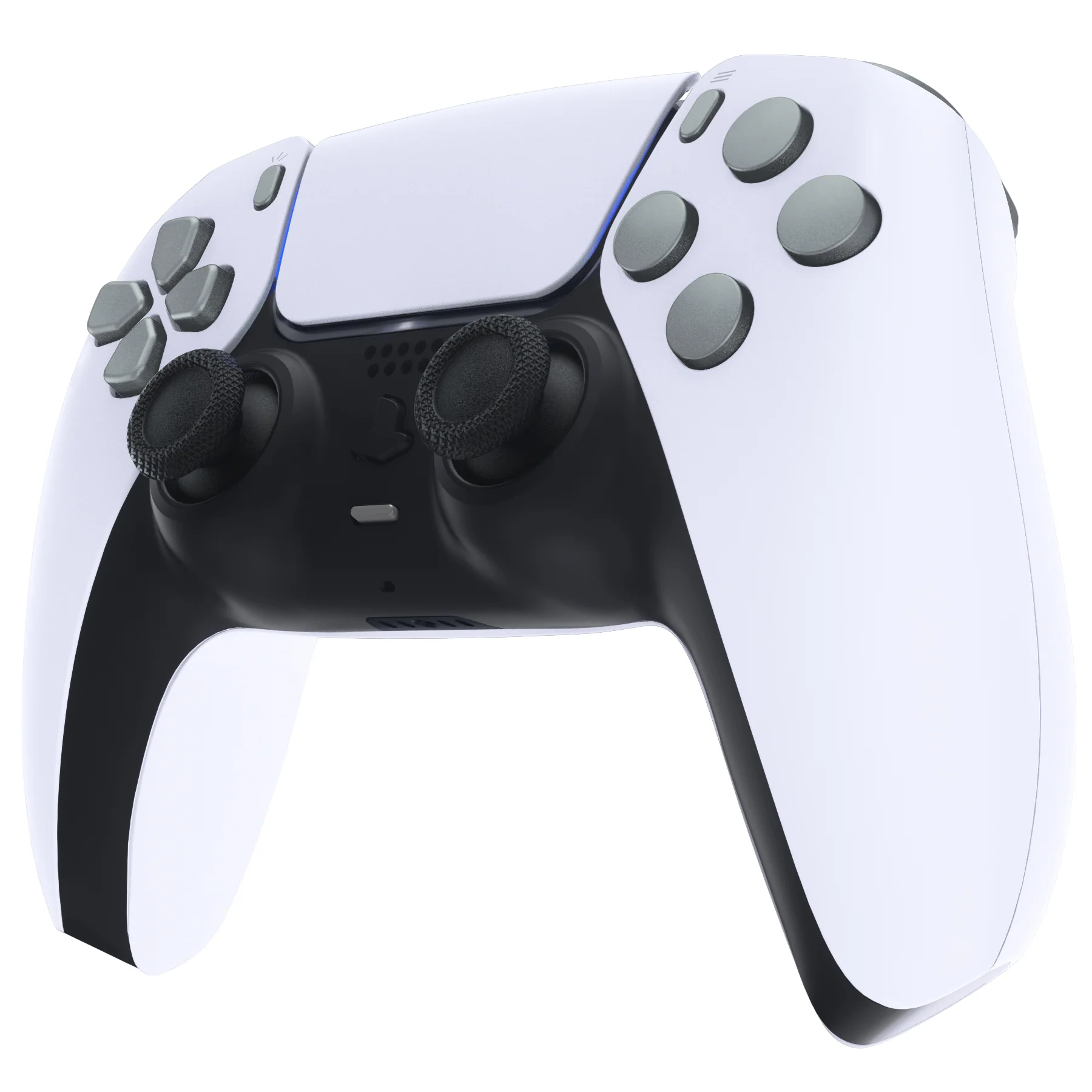 eXtremeRate Replacement Full Set Buttons Compatible with PS5 Controller BDM-010/020 - Metallic Steel Gray - Image 4