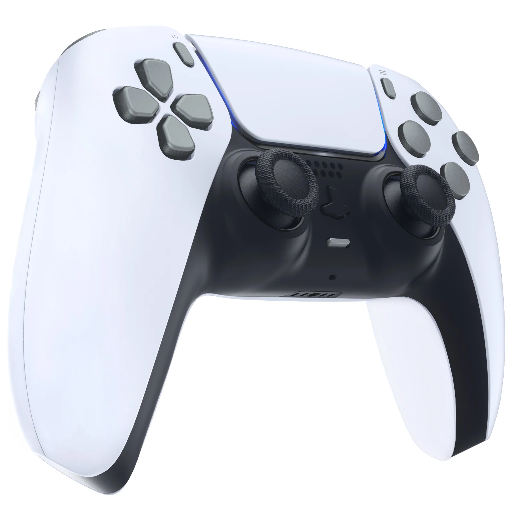 eXtremeRate Replacement Full Set Buttons Compatible with PS5 Controller BDM-030/040/050/060 - Metallic Steel Gray - Image 6
