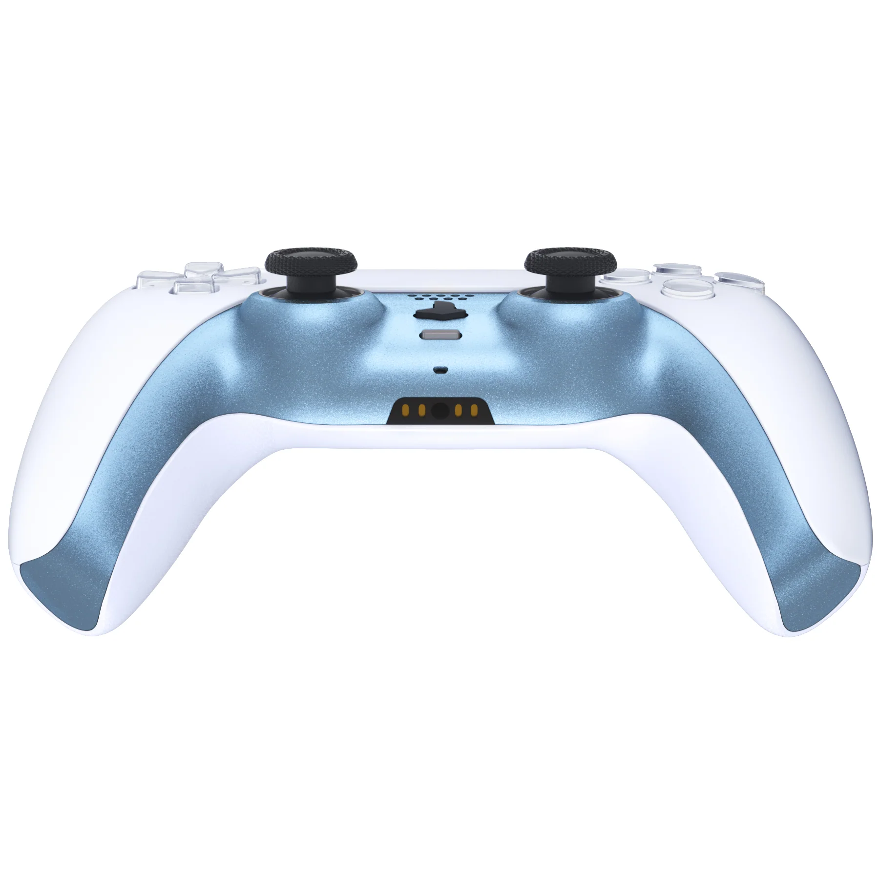 eXtremeRate Replacement Decorative Trim Shell with Accent Rings Compatible with PS5 Controller BDM-010/020/030/040/050 - Metallic Titanium Blue - Image 6