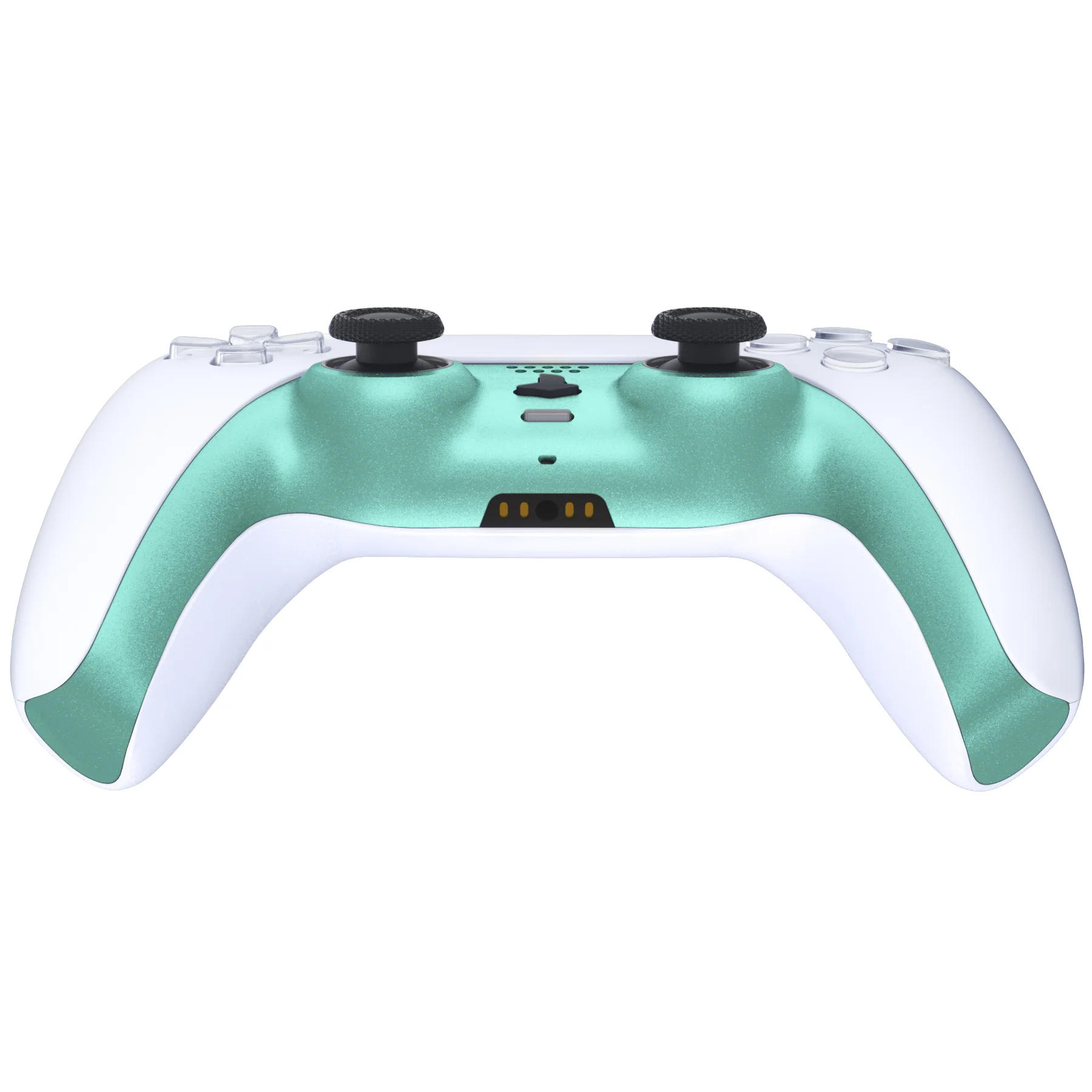 eXtremeRate Replacement Decorative Trim Shell with Accent Rings Compatible with PS5 Controller BDM-010/020/030/040/050 - Metallic Vista Green - Image 6